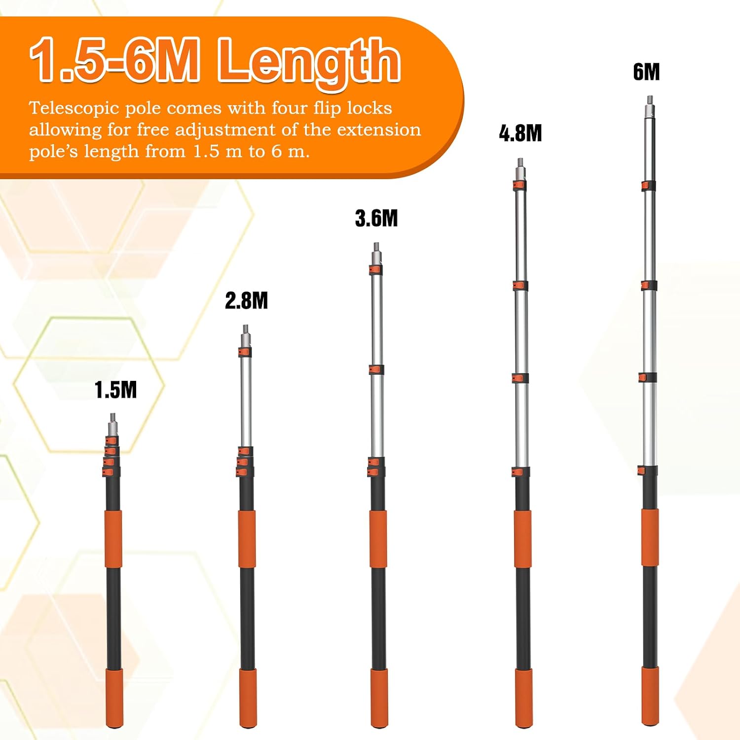 Detalle 2 de SISUPASSIE 6m Paint Roller Extension Pole: Practical Reach for DIY Tasks