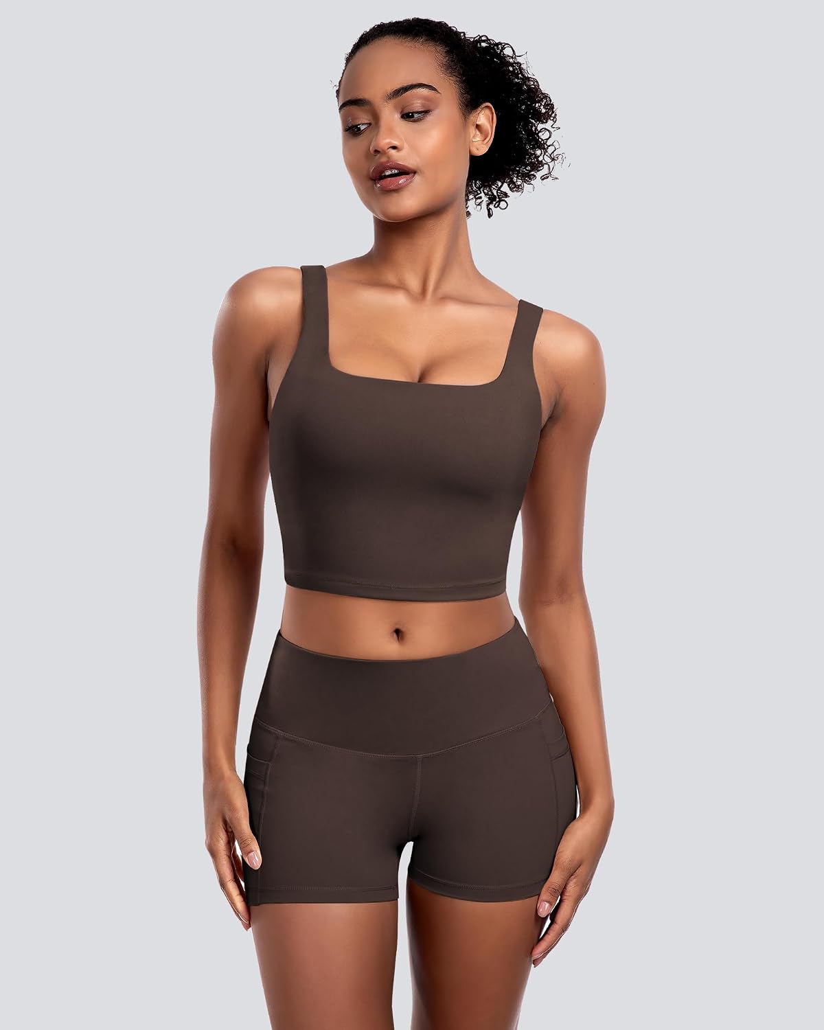 Detalle 2 de CHRLEISURE Womens Sports Bras 5 Pack 75% Polyester