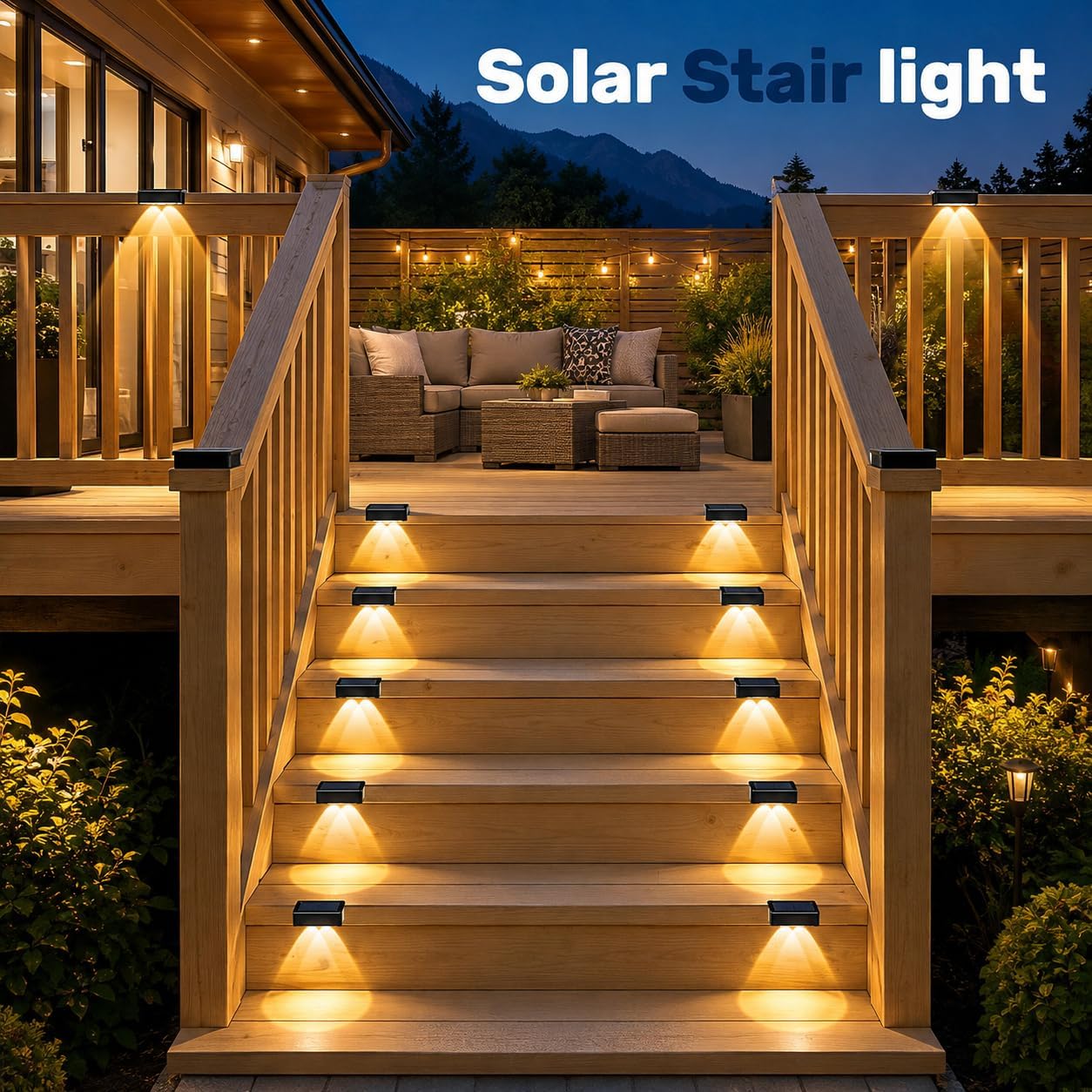 Thumbnail 3 de FIONSUN Solar Fence Lights, 12-Pack
