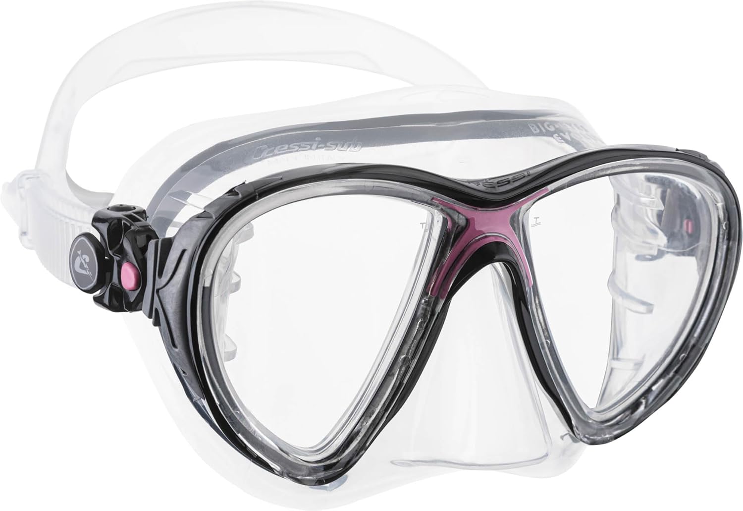 Detalle de Cressi Big Eyes Evolution Schnorchelmaske – Erwachsenentaucherbrille mit kleinem Innenvolumen und Schnellverstellung
