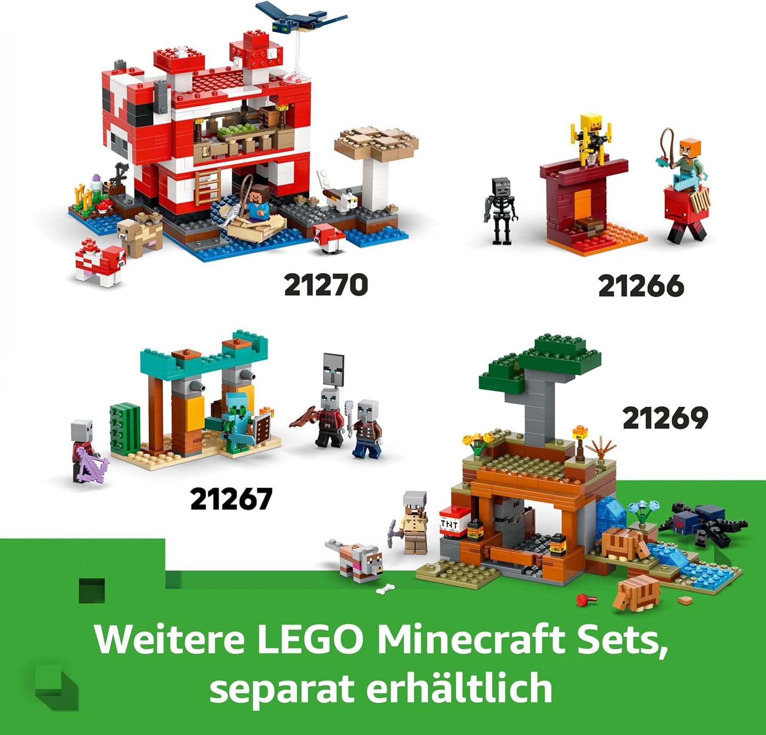 Thumbnail 6 de LEGO Minecraft Das Babyschwein-Haus (21268) – Interaktives Spielset für Minecraft-Fans ab 7 Jahren