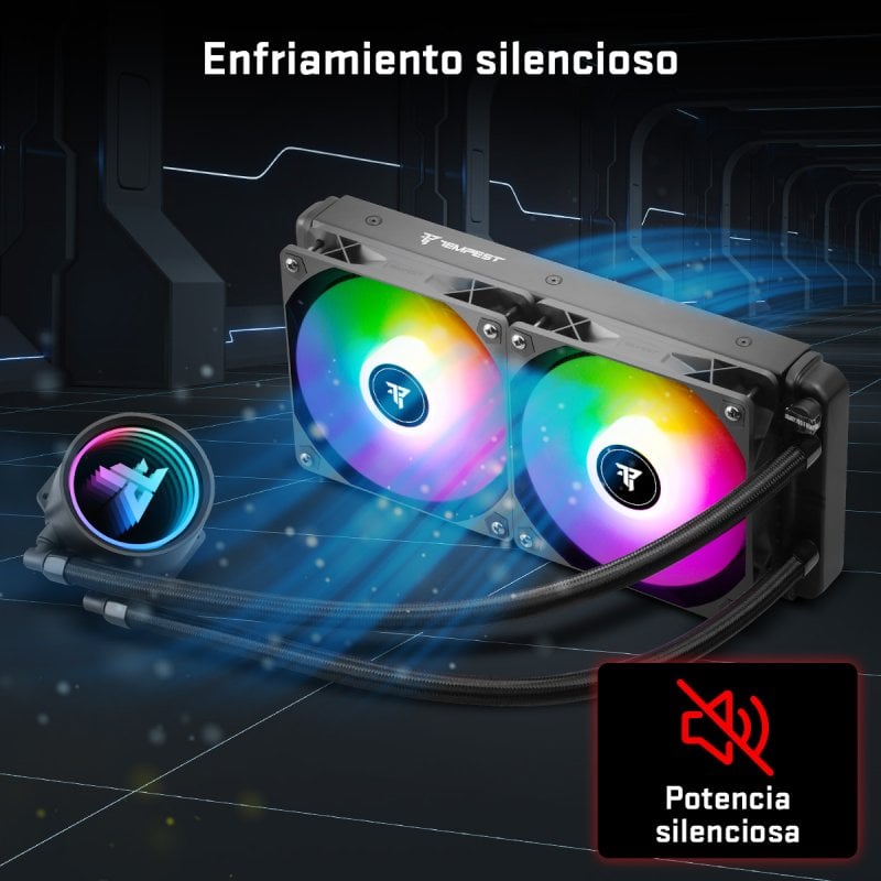 Thumbnail 2 de Tempest Iceflow Refrigeración Líquida 240 ARGB Kit Liquid Cooler negra