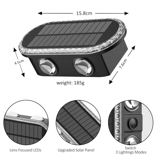 Thumbnail 6 de Hiromeco Aplique Solar Exterior 4 piezas