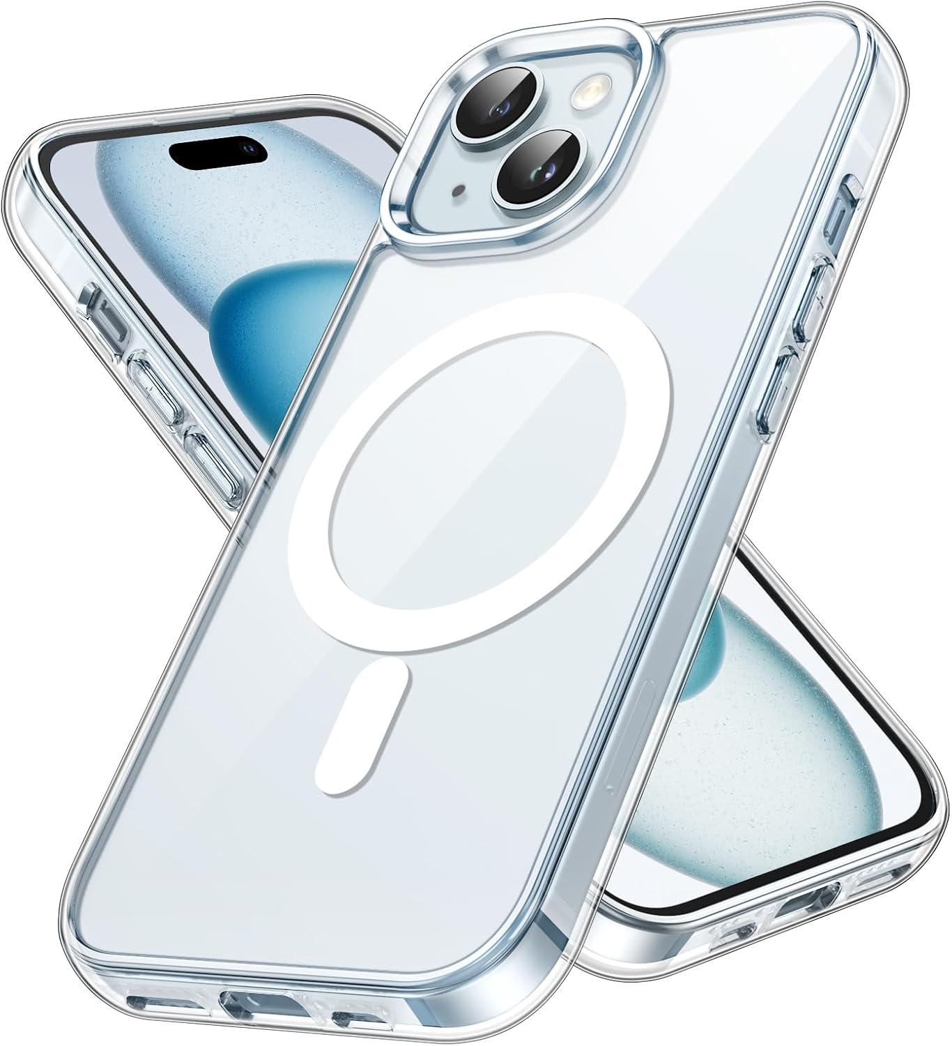 Detalle de JETech Magnetic Case for iPhone 15 6.1-inch Clear