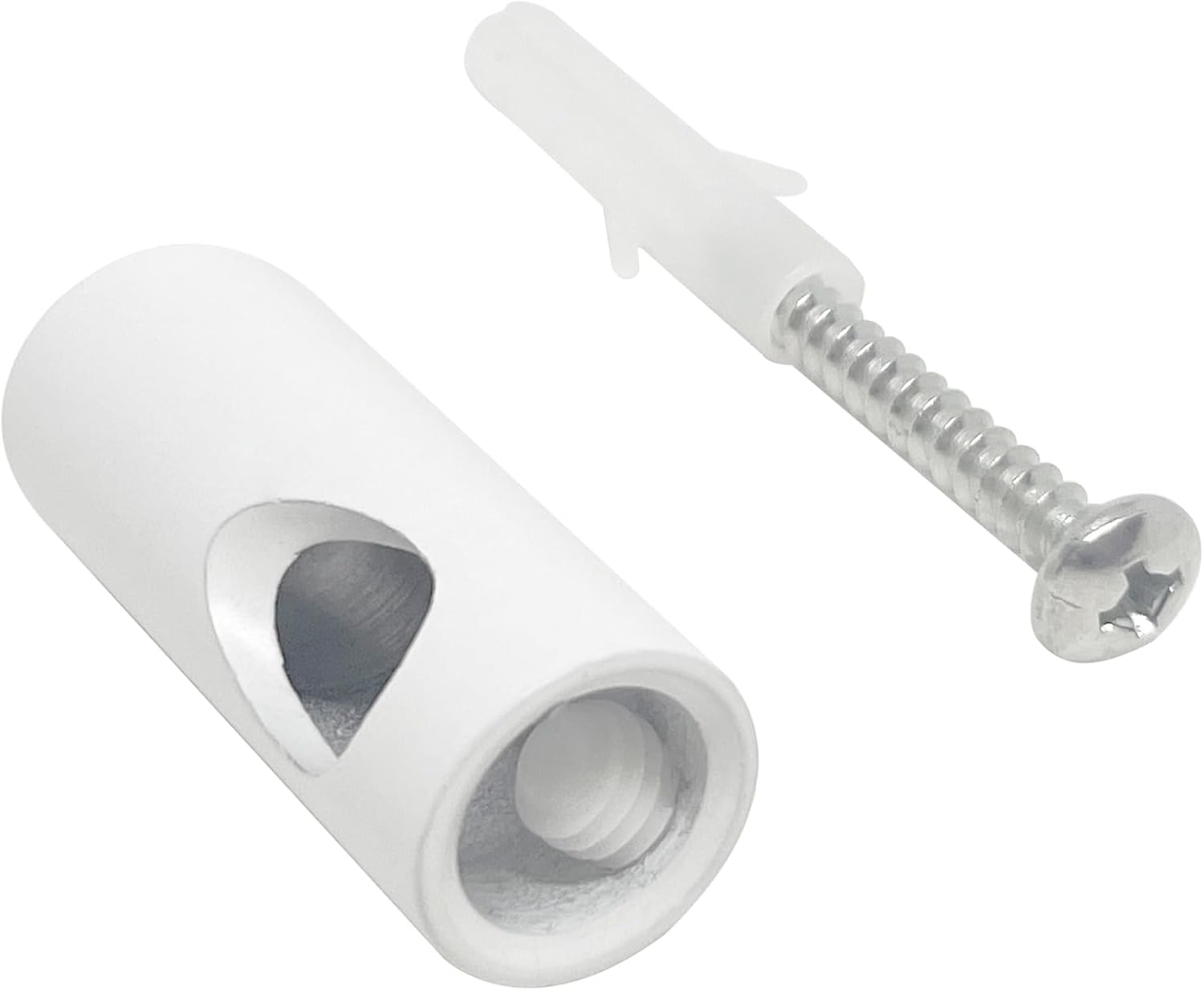 Thumbnail 2 de smartect Aluminium Wand- und Deckenpins für Textilkabel (4 Stück, Weiß) – Aufputz-Kabelhalter zum Schrauben