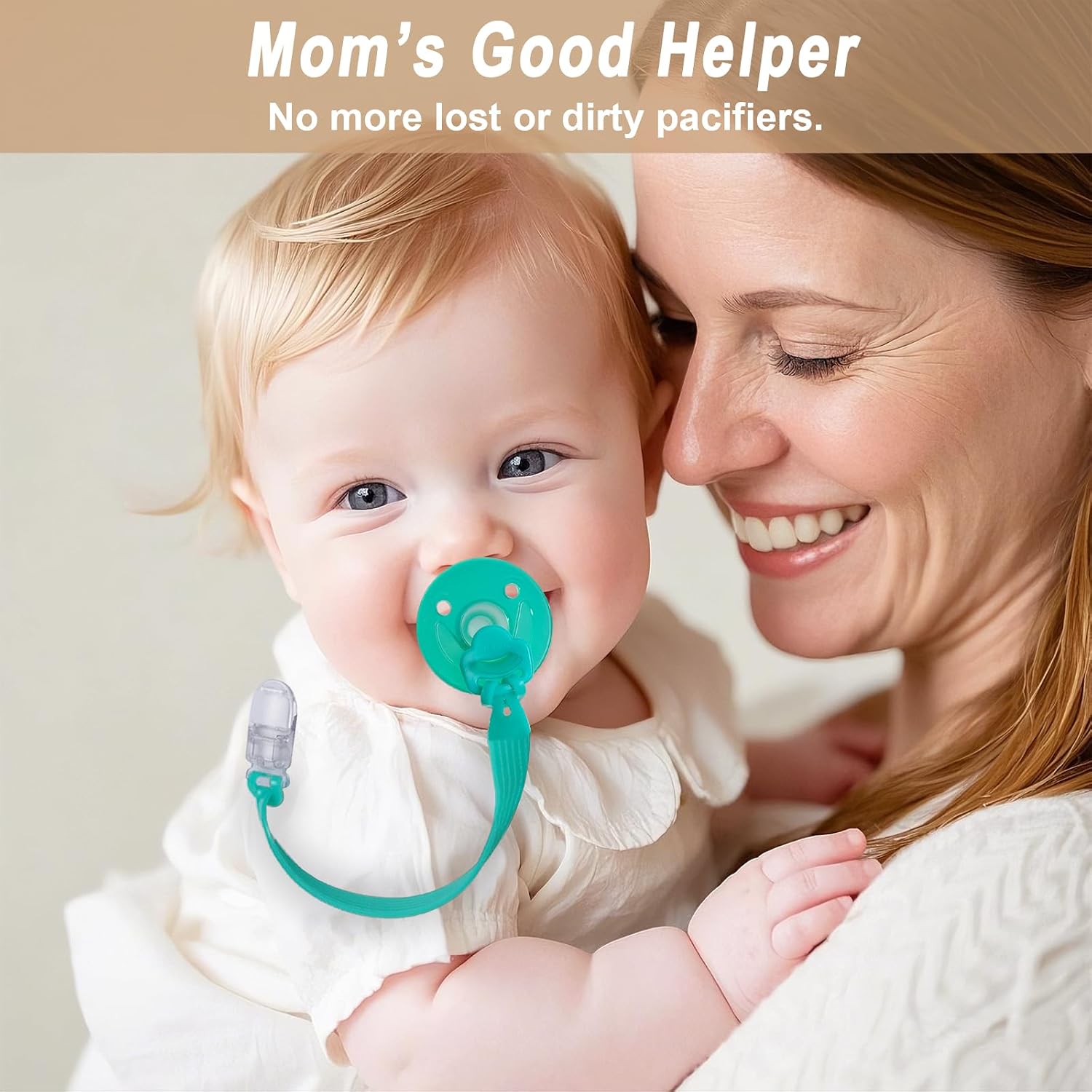 Thumbnail 6 de Qunland Philips Avent Soothie対応 おしゃぶりクリップ シリコーン製 アダプターリング付き ピンク・パープル