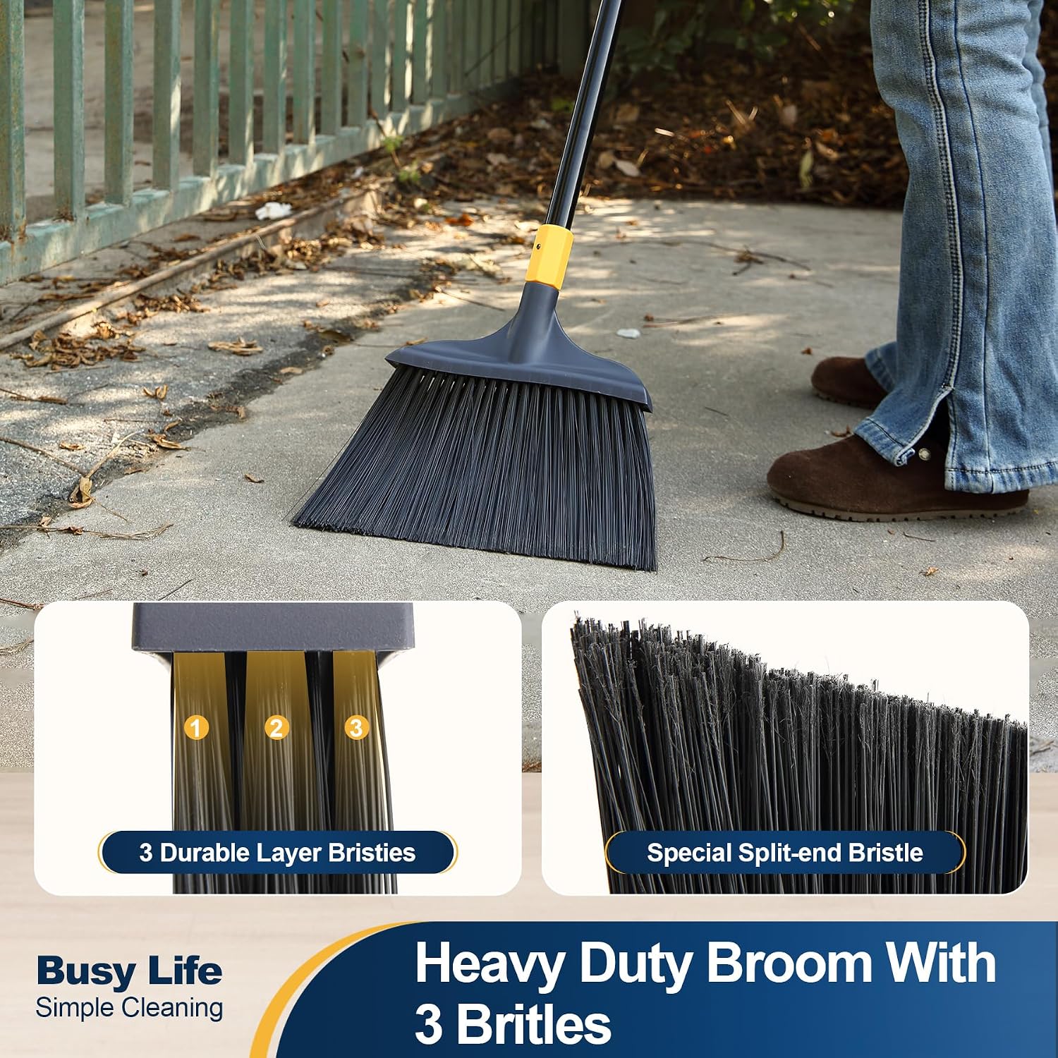Thumbnail 2 de Yocada Heavy-Duty Broom Outdoor Commercial, 54-Inch Reach