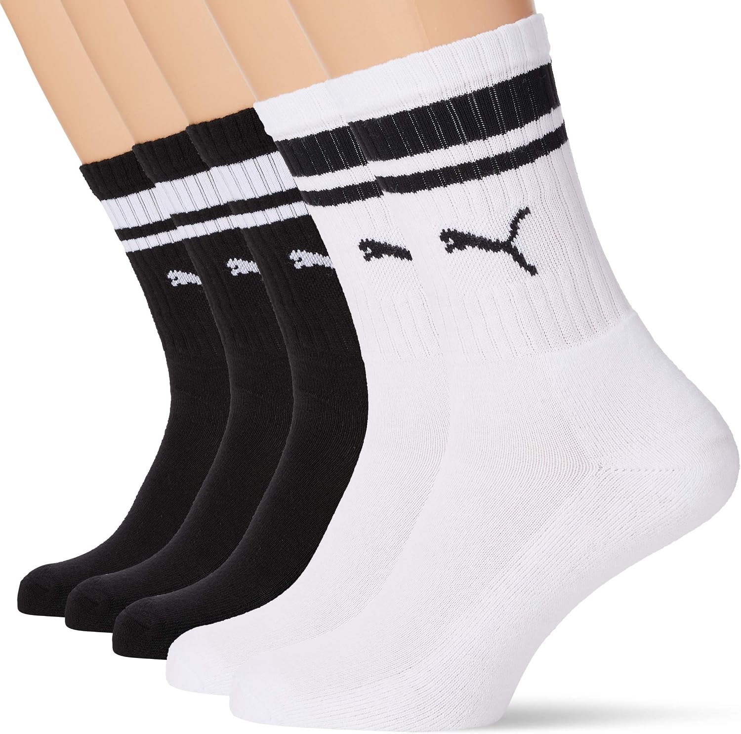 Detalle 2 de PUMA Crew Calzini Unisex Adulto (Pacco da 5): comfort e morbidezza per ogni passo