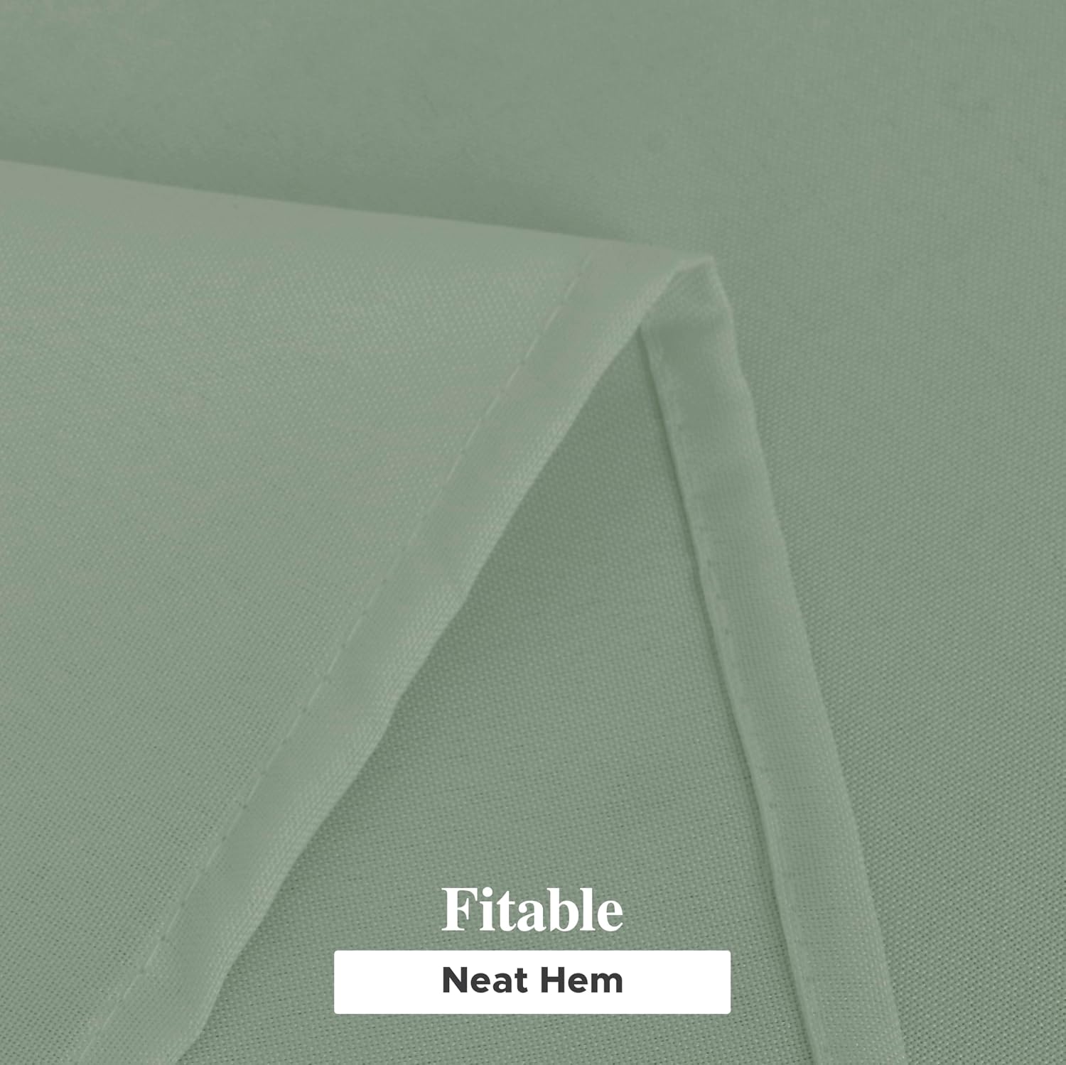 Thumbnail 2 de Fitable 6-Pack Sage Green Rectangle Tablecloths (70 x 120 Inch) — Wrinkle & Stain Resistant Polyester