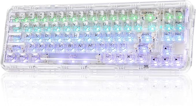 Detalle de YUNZII X71 Teclado Mecánico Transparente RGB 🌟