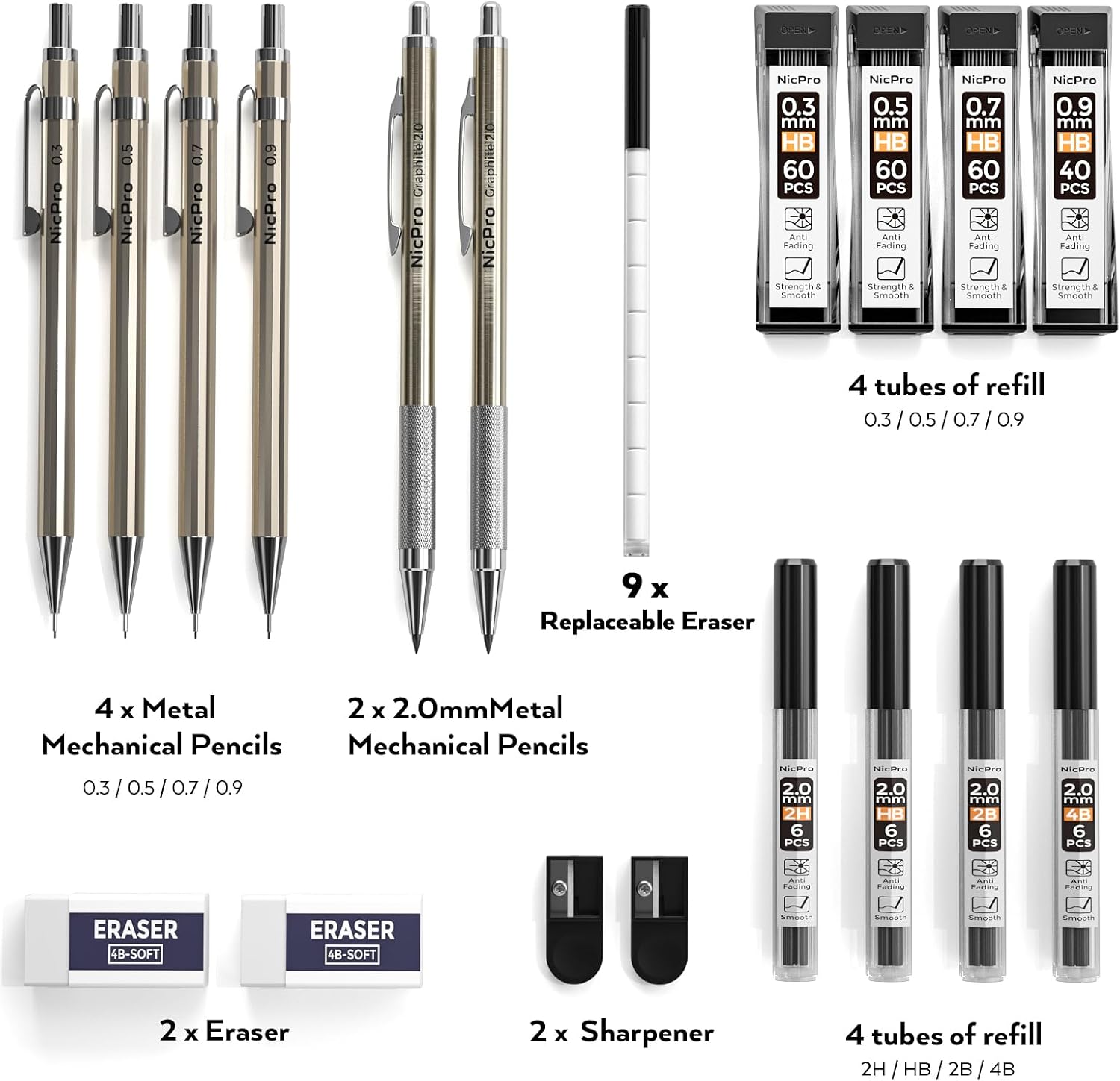 Thumbnail 5 de Nicpro Porte-mines 6 pièces ✏️