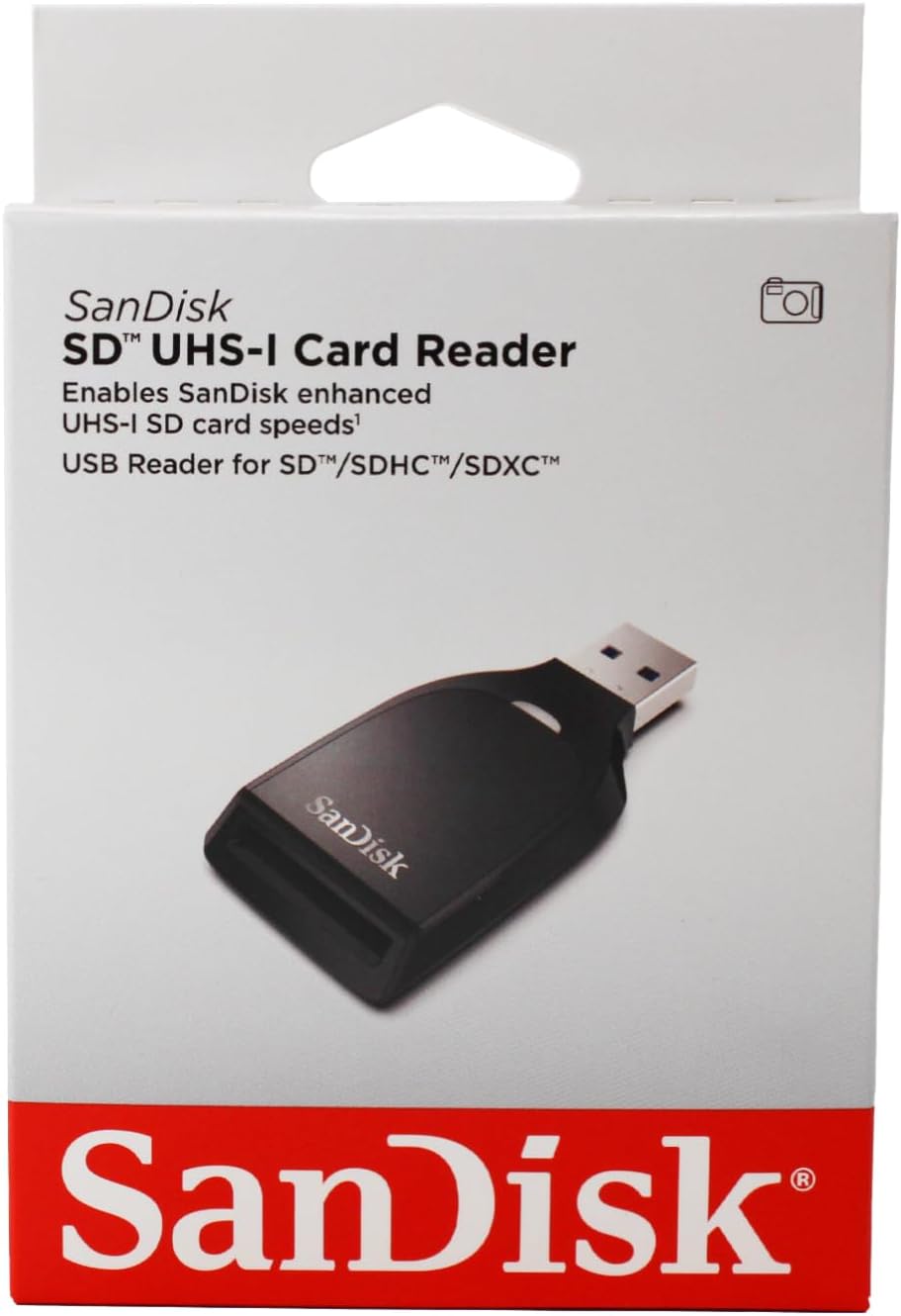 Detalle de SanDisk SD UHS-I Card Reader (Black) – schneller USB-3.0 Kartenleser für SD/SDHC