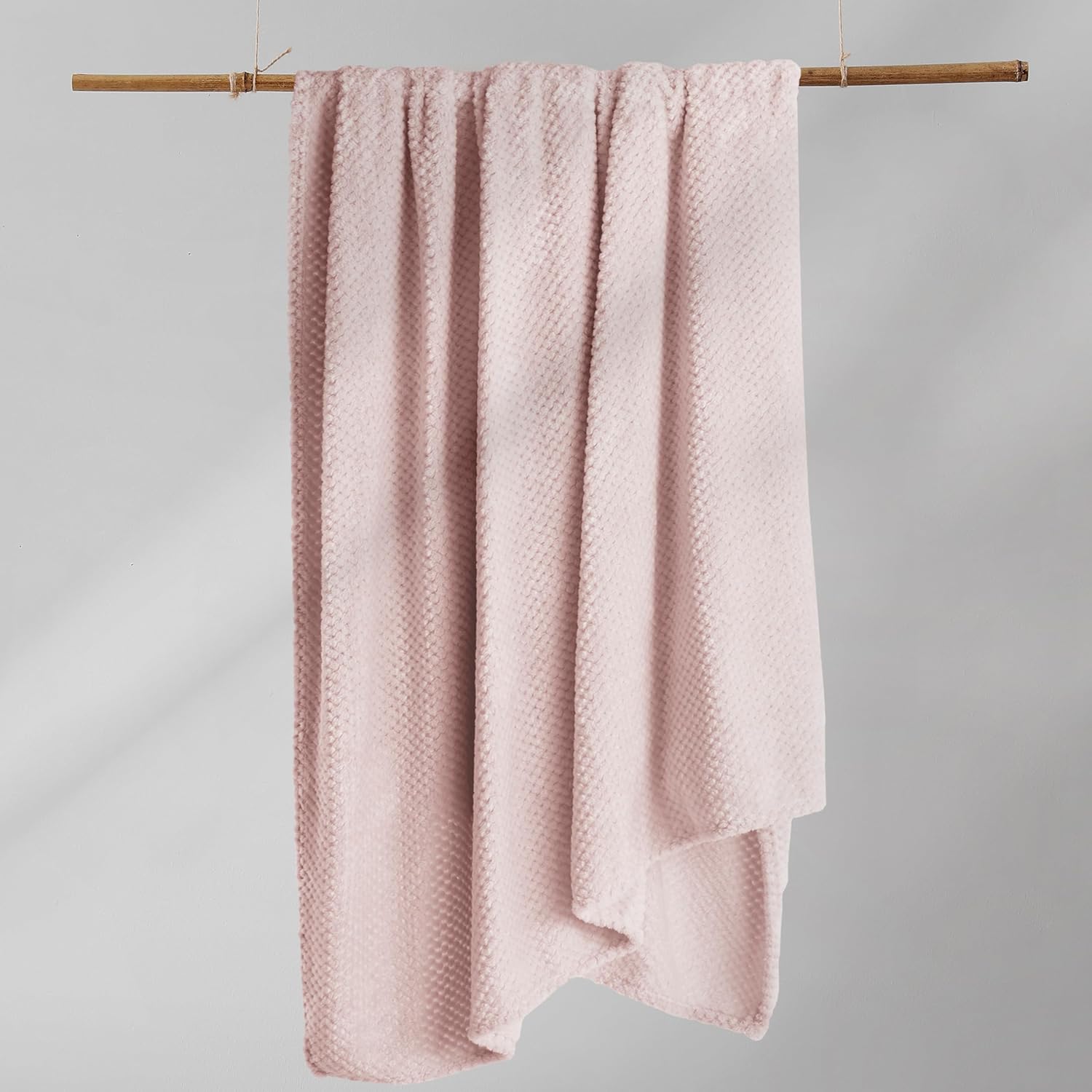Thumbnail 4 de DecoKing Couette en microfibre Couverture polaire style scandinave Henry, rose poudré 220x240 cm