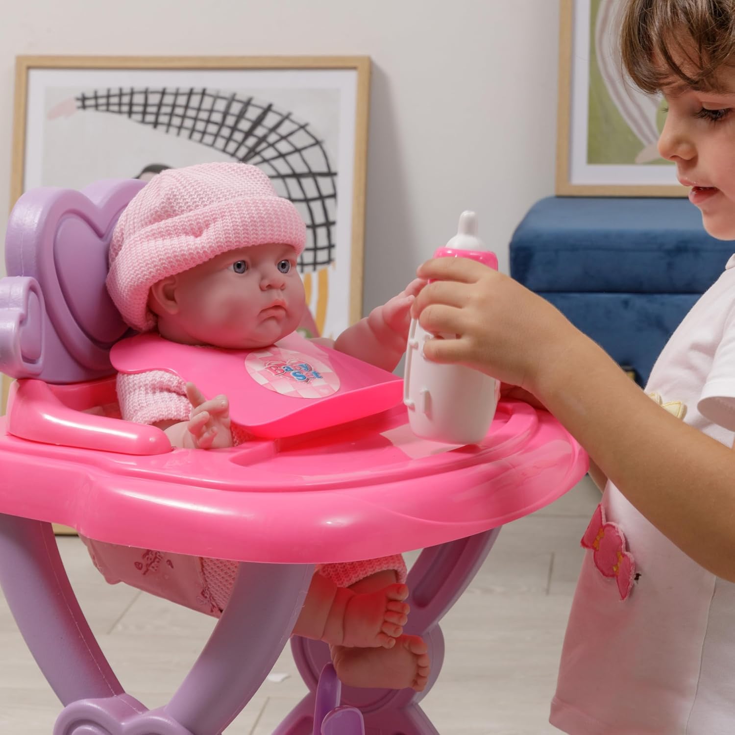 Detalle 2 de Baroni Toys Seggiolone per bambola con set pappa đ˝