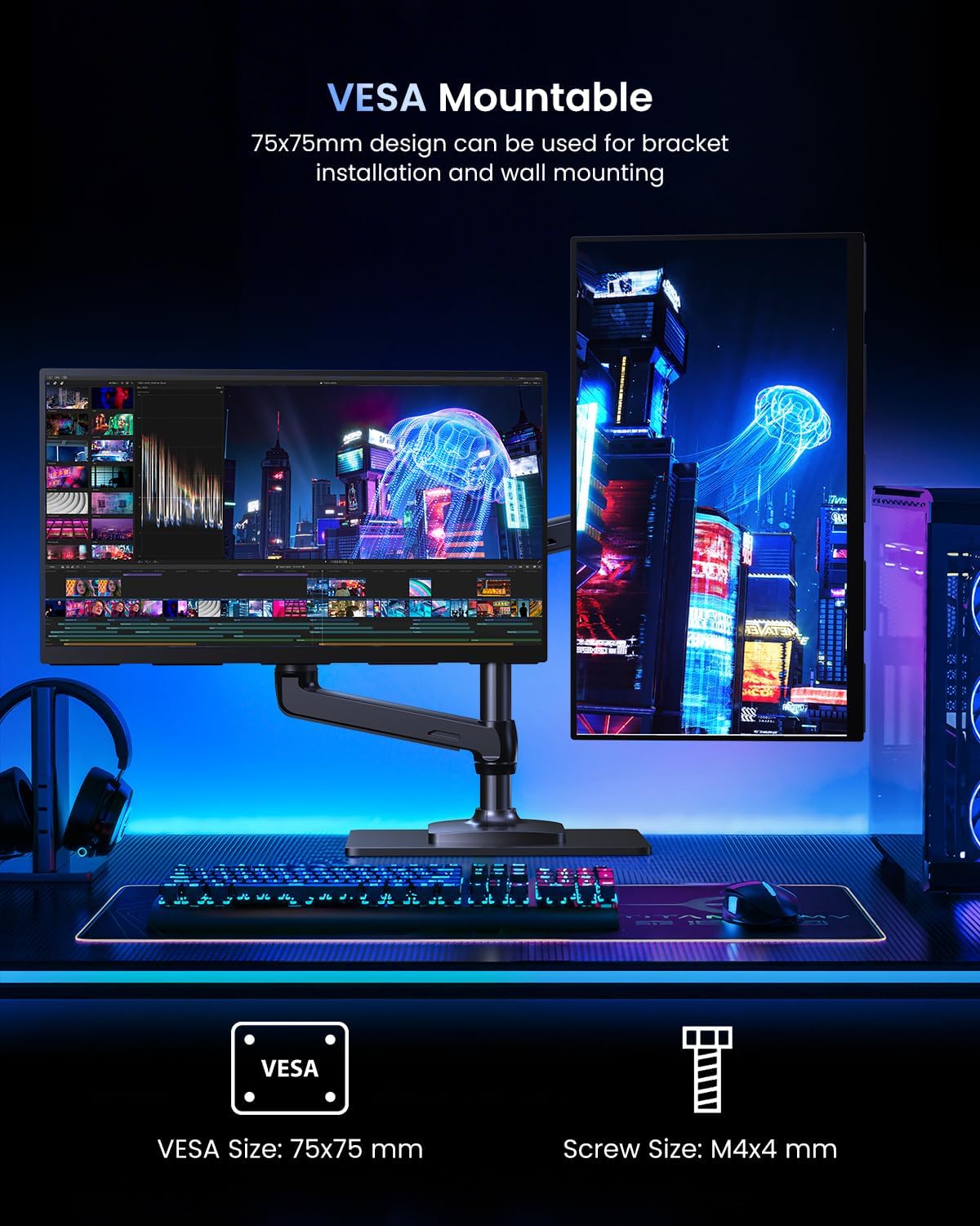 Thumbnail 6 de UPERFECT 19" Portabler 4K 144Hz Gaming Monitor mit QLED – flexibel einsetzbar, integrierter Standfuß & VESA