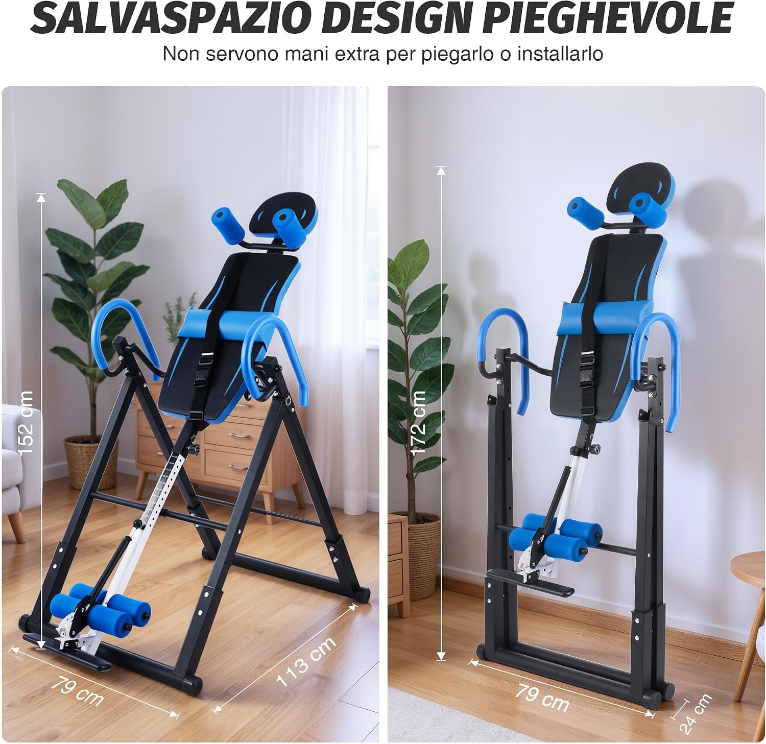 Detalle de ZELUS Panca a Inversione Pieghevole con tavolo di inversione gravitazionale e altezza regolabile