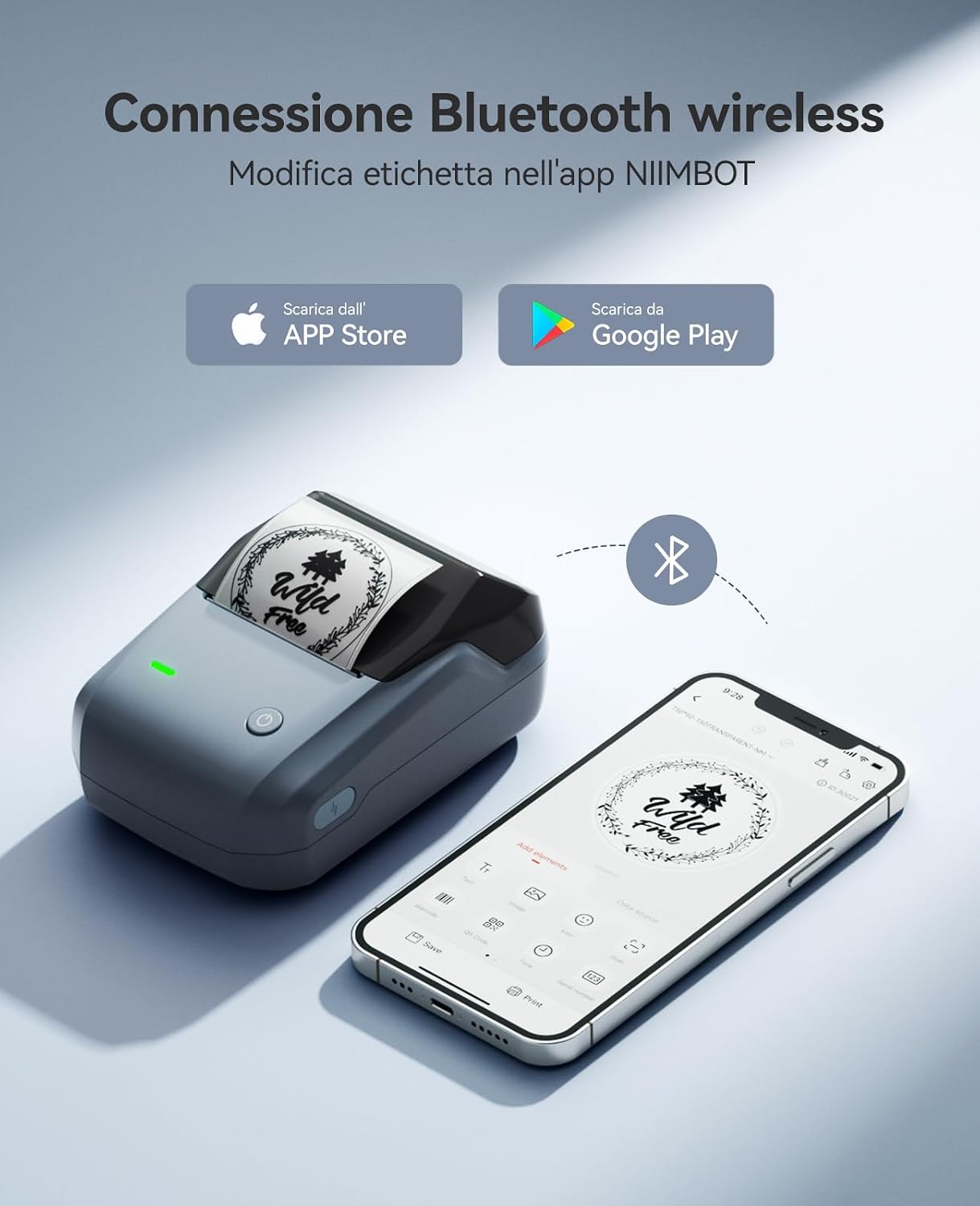 Thumbnail 6 de NIIMBOT B1 etichettatrice Bluetooth con 3 rotoli
