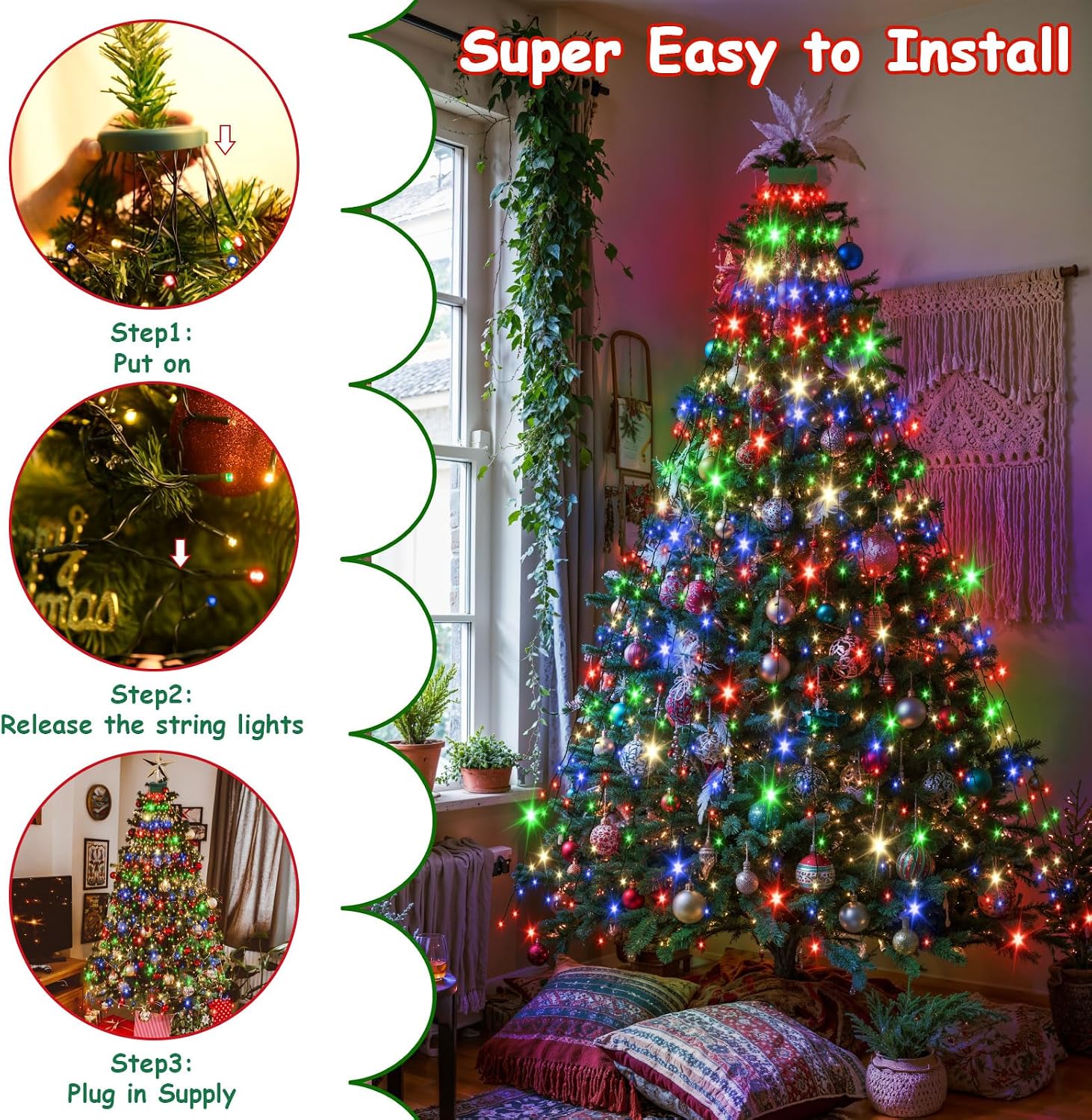 Detalle 2 de Dalugo Christmas Tree Lights 2m ๐