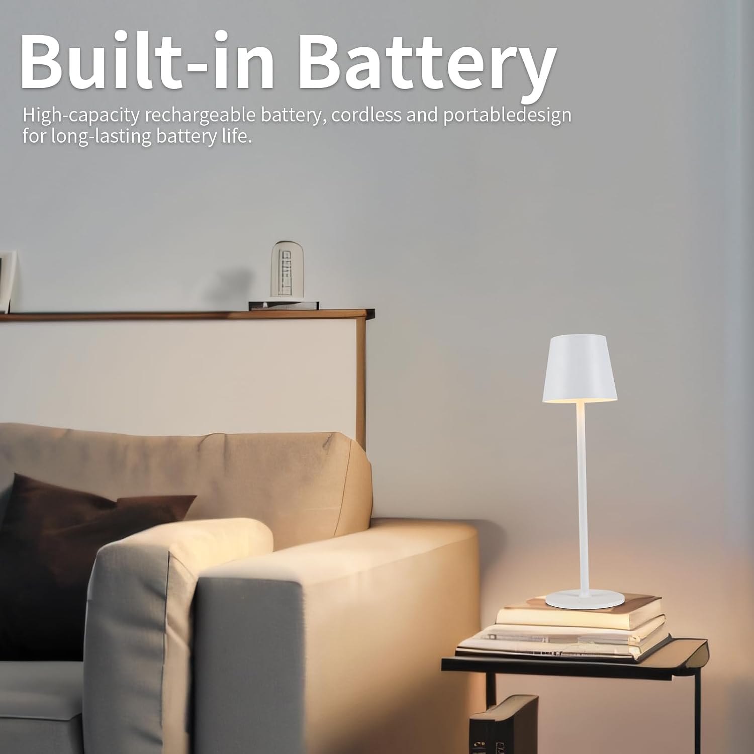 Detalle 2 de Zoeger Lot de 2 lampes de table LED 5000 mAh