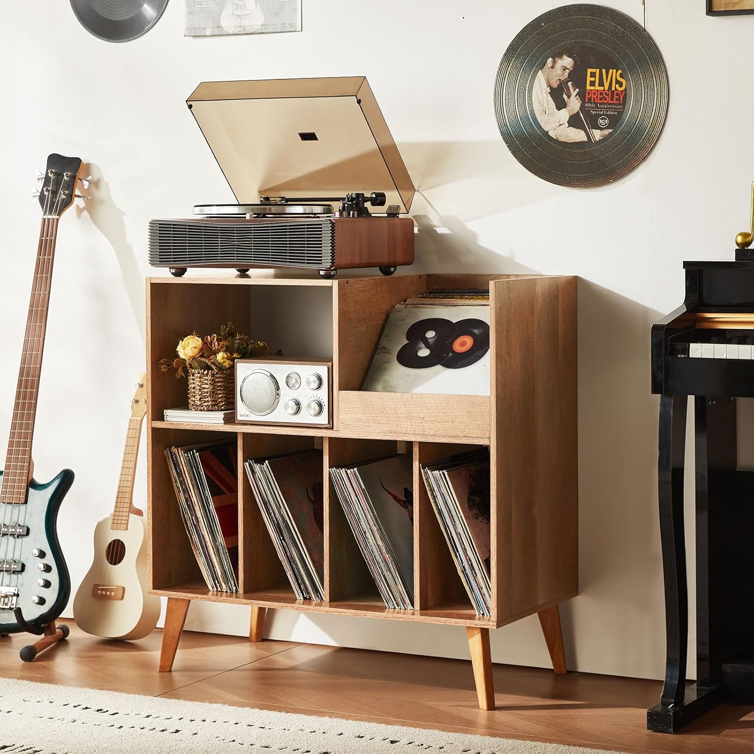 Thumbnail 6 de Large record stand with storage for 300 albums