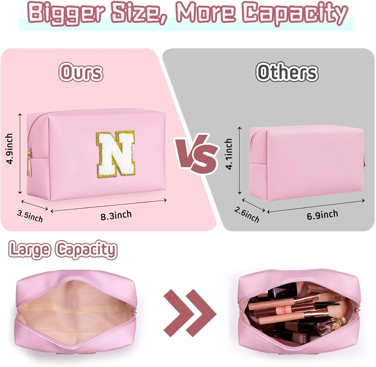 Thumbnail 1 de TOPEAST Initial Makeup Bag 8.3in