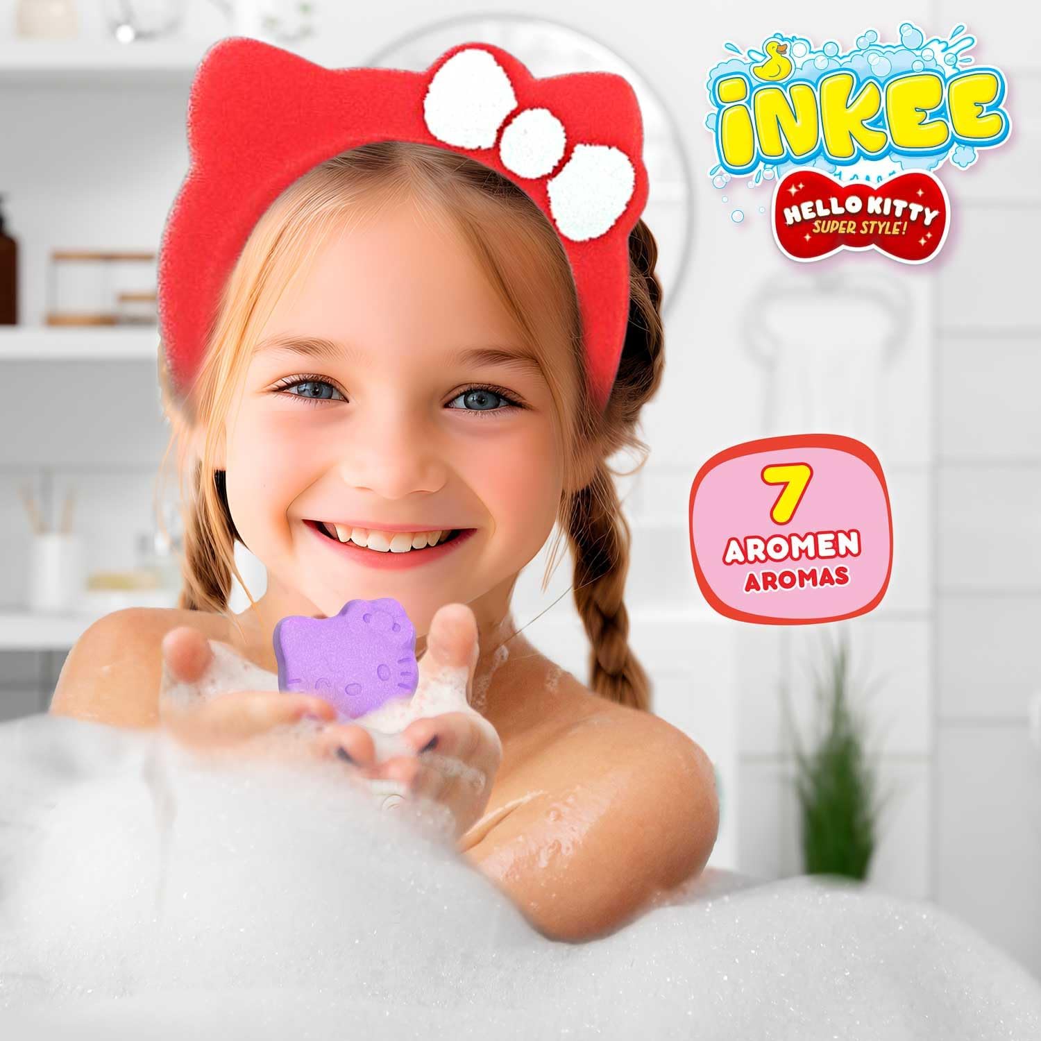 Detalle 2 de INKEE Hello Kitty juego baño 8 piezas