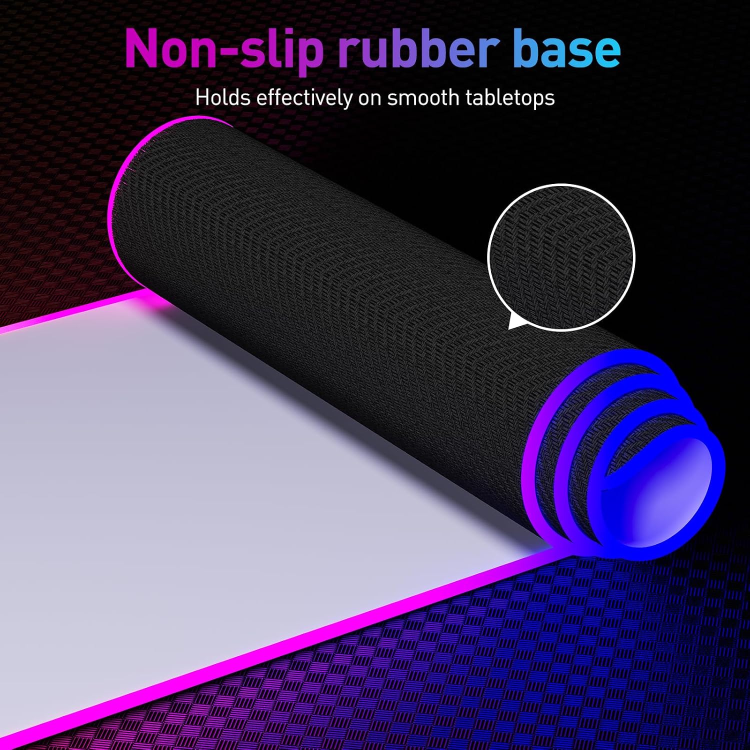 Detalle 2 de DR CATCH GE2-12W RGB Mouse Pad, 14 Lighting Modes, Waterproof Surface