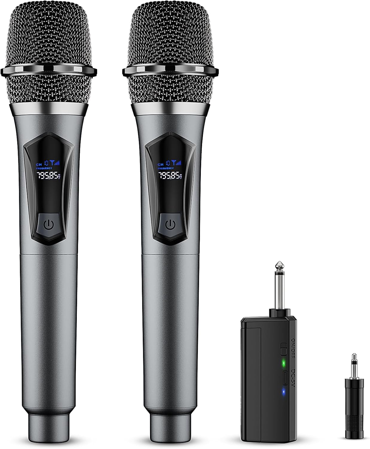 Detalle de oxxyeeKS HD30 Dual Wireless Microphone System with Rechargeable Mics