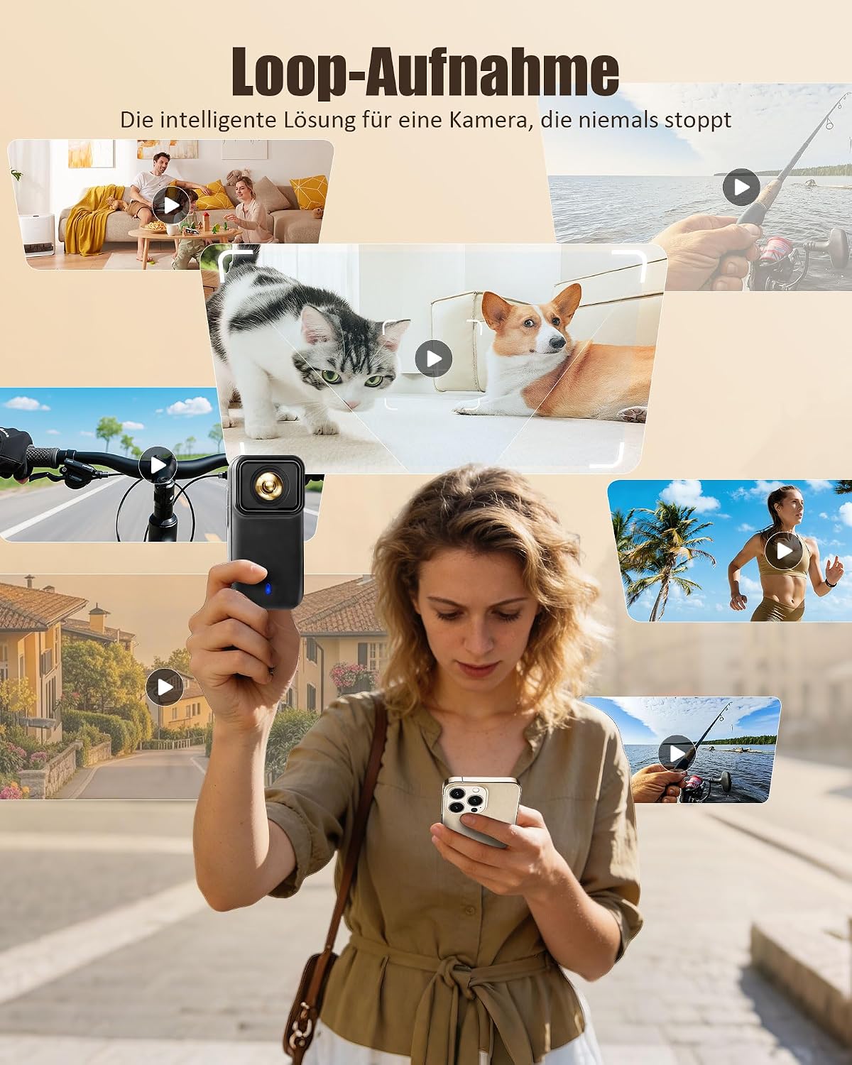 Thumbnail 6 de NinjaCam NEU Action Cam 4K – POV-Kamera mit 64 GB, 30 m Wasserdicht, 1,47 Zoll Display