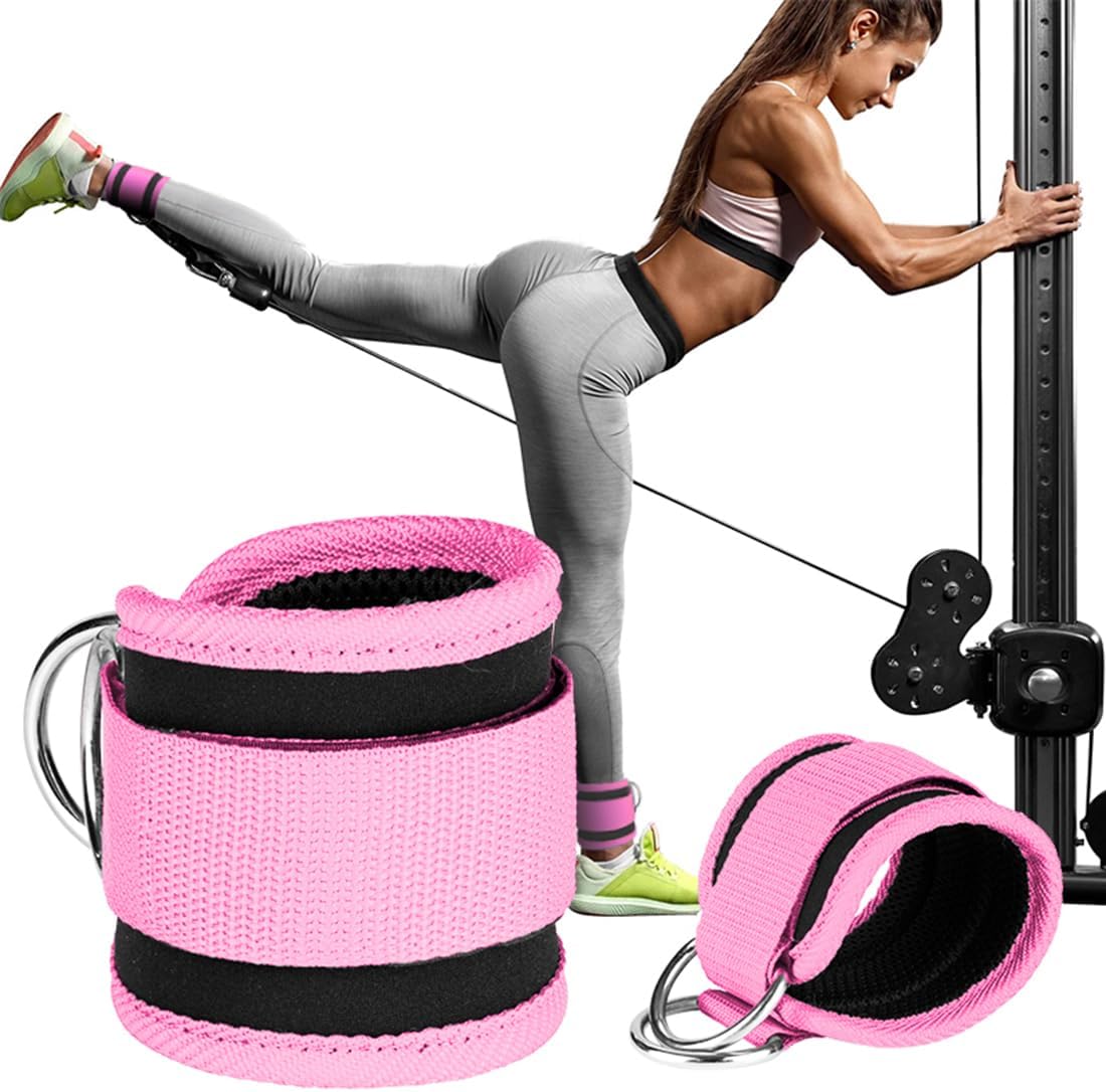 Detalle de Ankle Straps and Wrist Cuffs Pair for Cable Machines – Padded, Adjustable and Durable