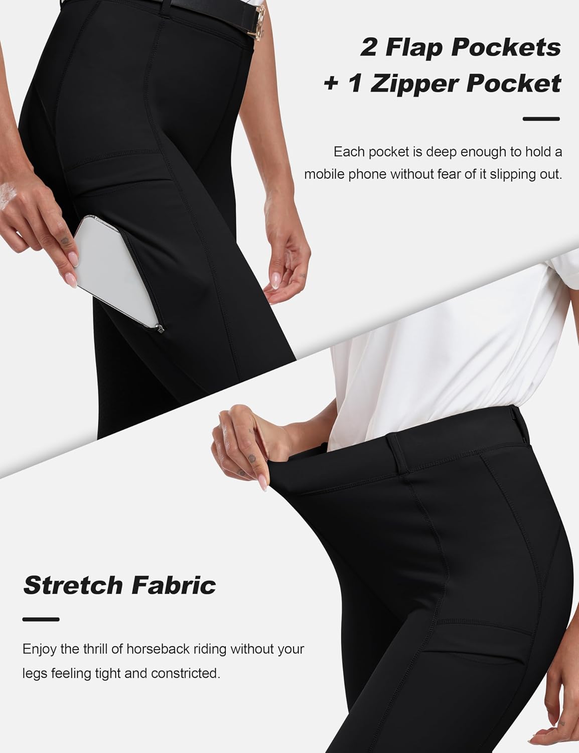 Thumbnail 4 de MoFiz Women’s Silicone Full Seat Horse Riding Pants with Zip Pockets