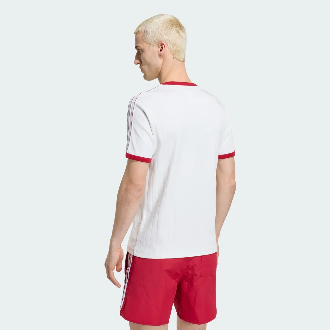Detalle 2 de Camiseta Punto Calado 3 Stripes de Adidas – color Blanco