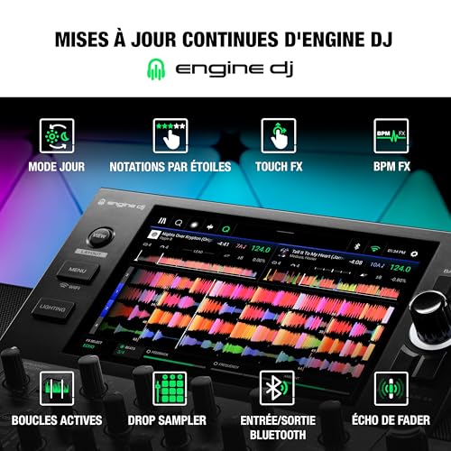 Detalle de Denon DJ SC LIVE 4: Contrôleur DJ autonome avec écran tactile et son intégré