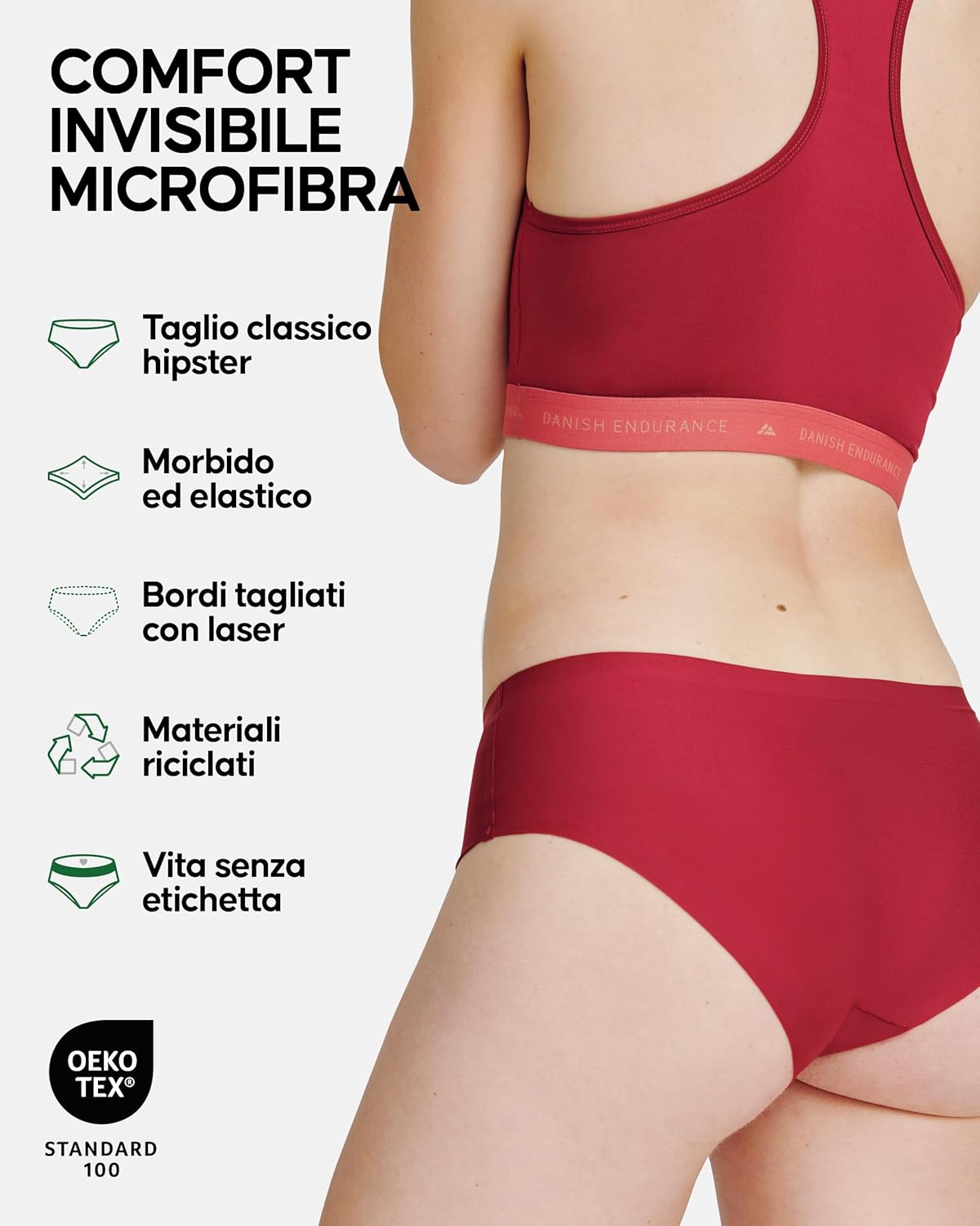 Thumbnail 2 de Danish Endurance Slip Hipster Invisibili da Donna – 3 o 5 pezzi, senza cuciture