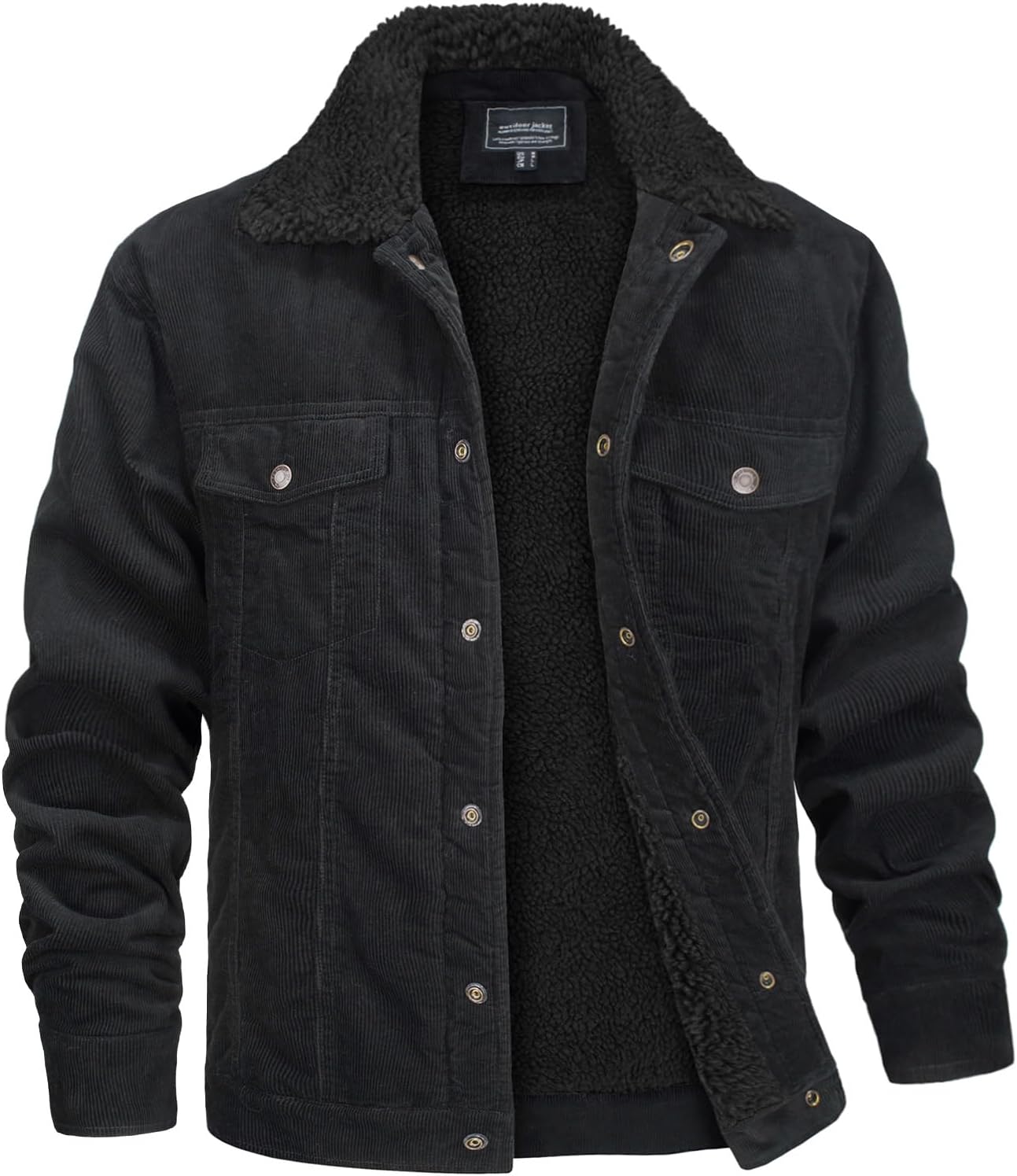 Detalle de MAGNIVIT MT-481-L22M687 Men's Corduroy Jacket, Fleece-Lined, 5 Pockets