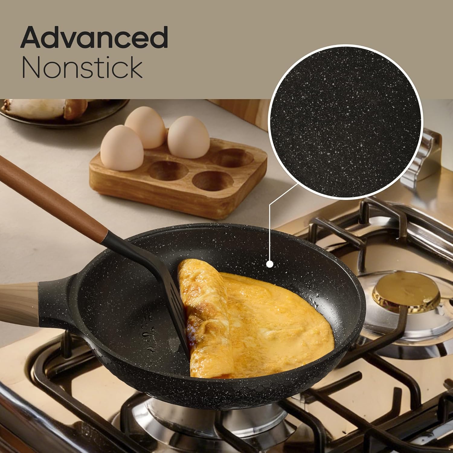 Thumbnail 2 de CAROTE 26-Piece Nonstick Pots and Pans Set (PFOA-Free) for Induction, Black