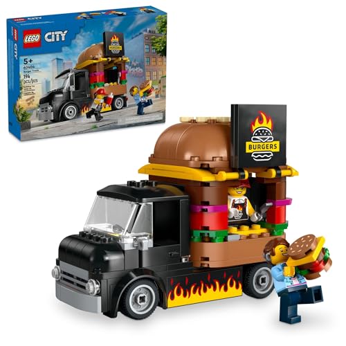 Detalle de LEGO City Burger Truck Toy Building Set (60404) – Creative Play for Kids 5+