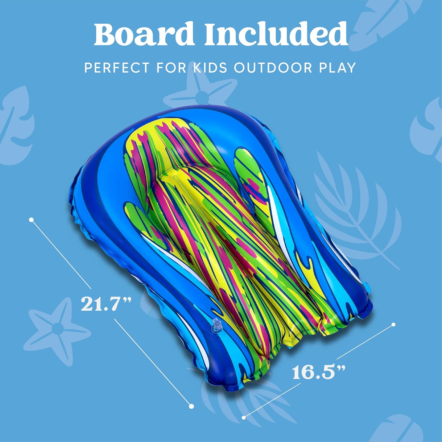 Detalle de JOYIN inflatable water slide with built-in sprinkler and bodyboard (about 19.2ft x 35.5in / 584.2 x 90.1cm)