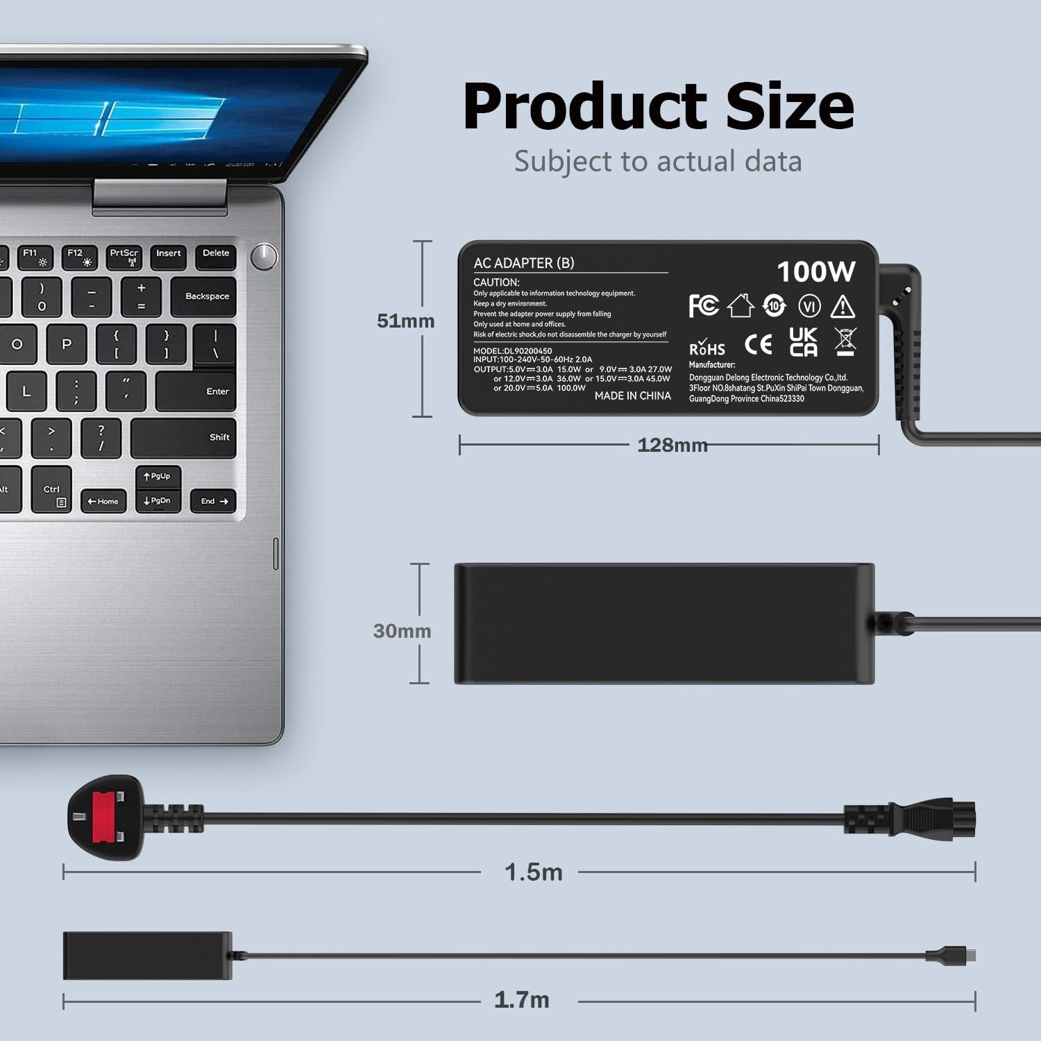 Thumbnail 6 de 100W USB‑C Laptop Charger – 100W Power Adapter
