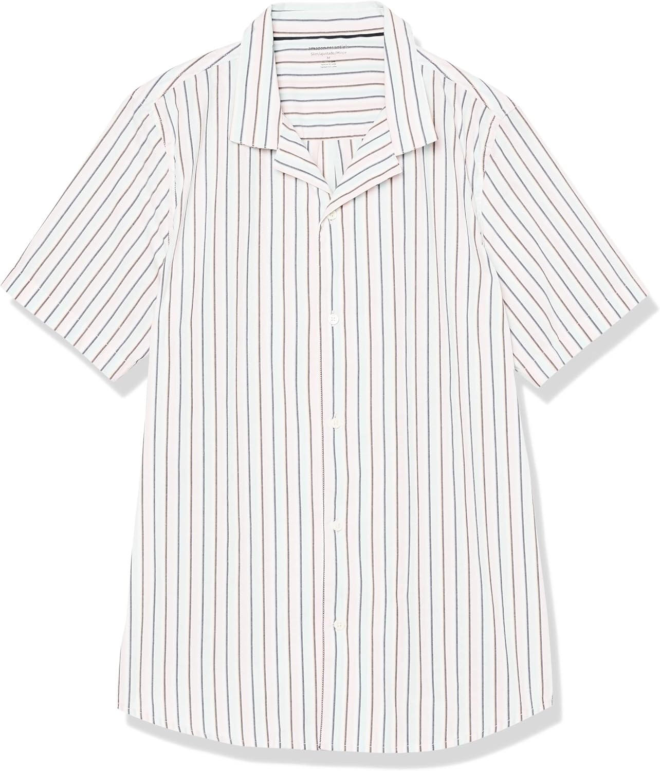 Detalle de Amazon Essentials Men’s Vacation Cotton Resort Shirt, Slim-Fit Short Sleeve