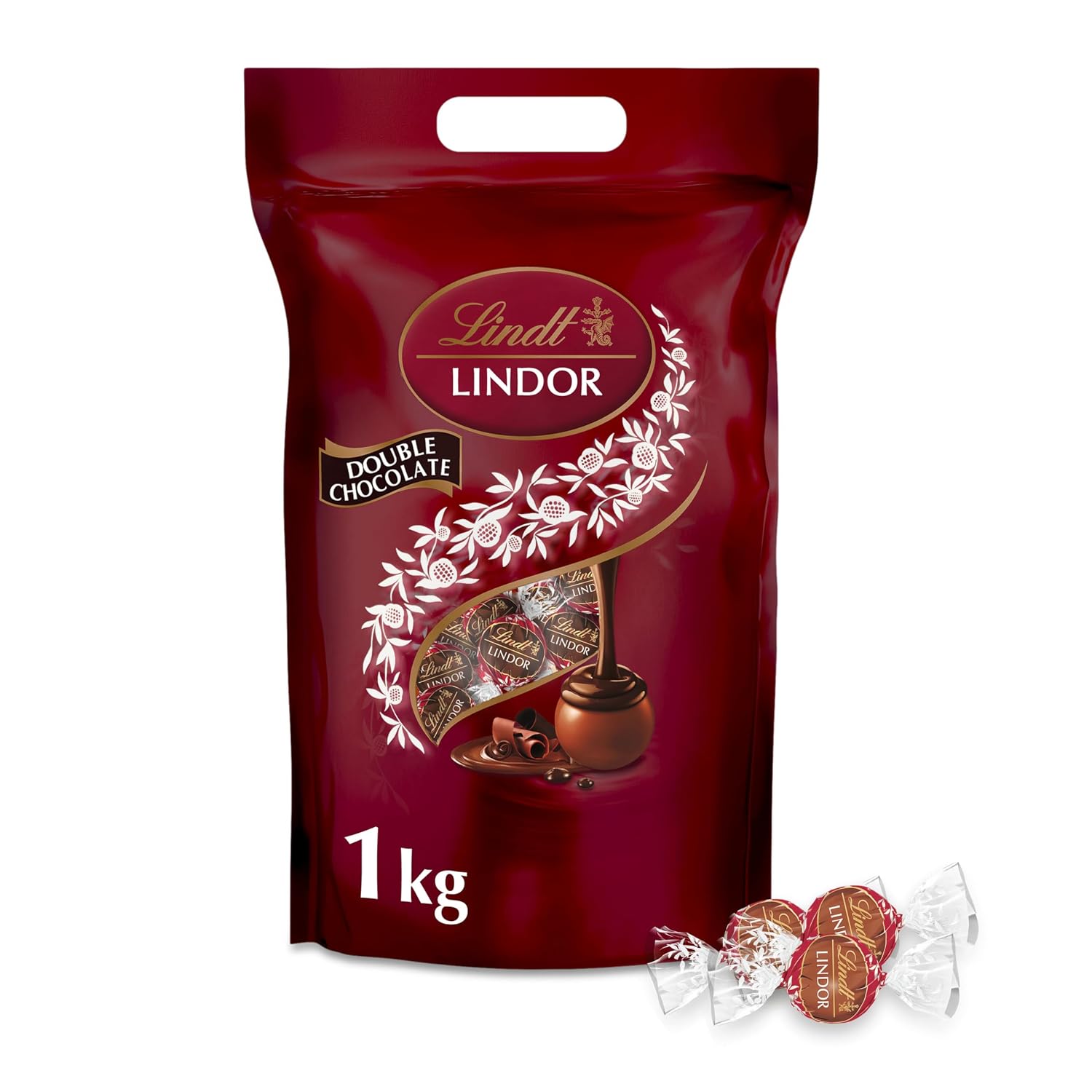 Detalle de Lindt LINDOR Double Chocolate 1 kg Beutel 🍫