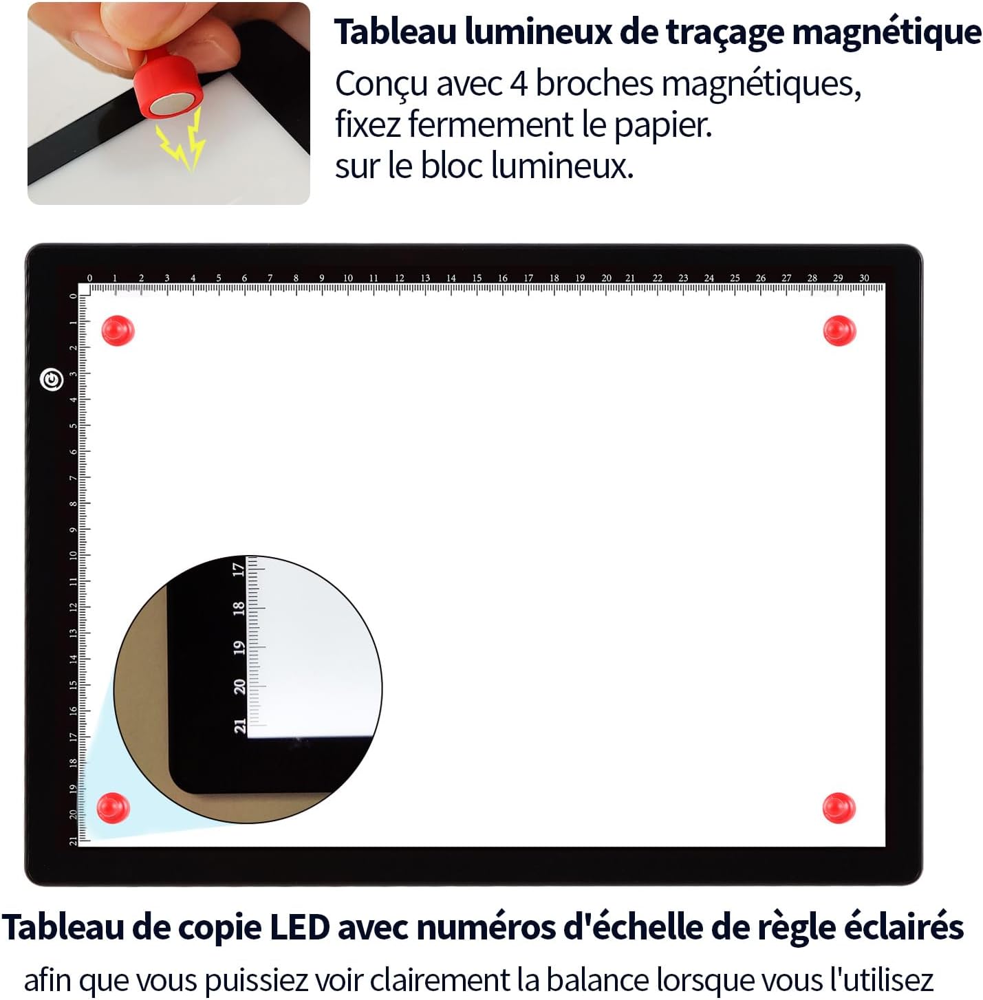 Detalle 2 de Table lumineuse A4 pour dessin 📄