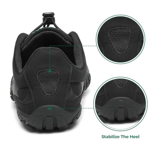 Detalle 2 de SAGUARO Barefoot Zapatillas Minimalistas para Mujer, Zero Drop, Antideslizante – Vanta Negro Gr.42