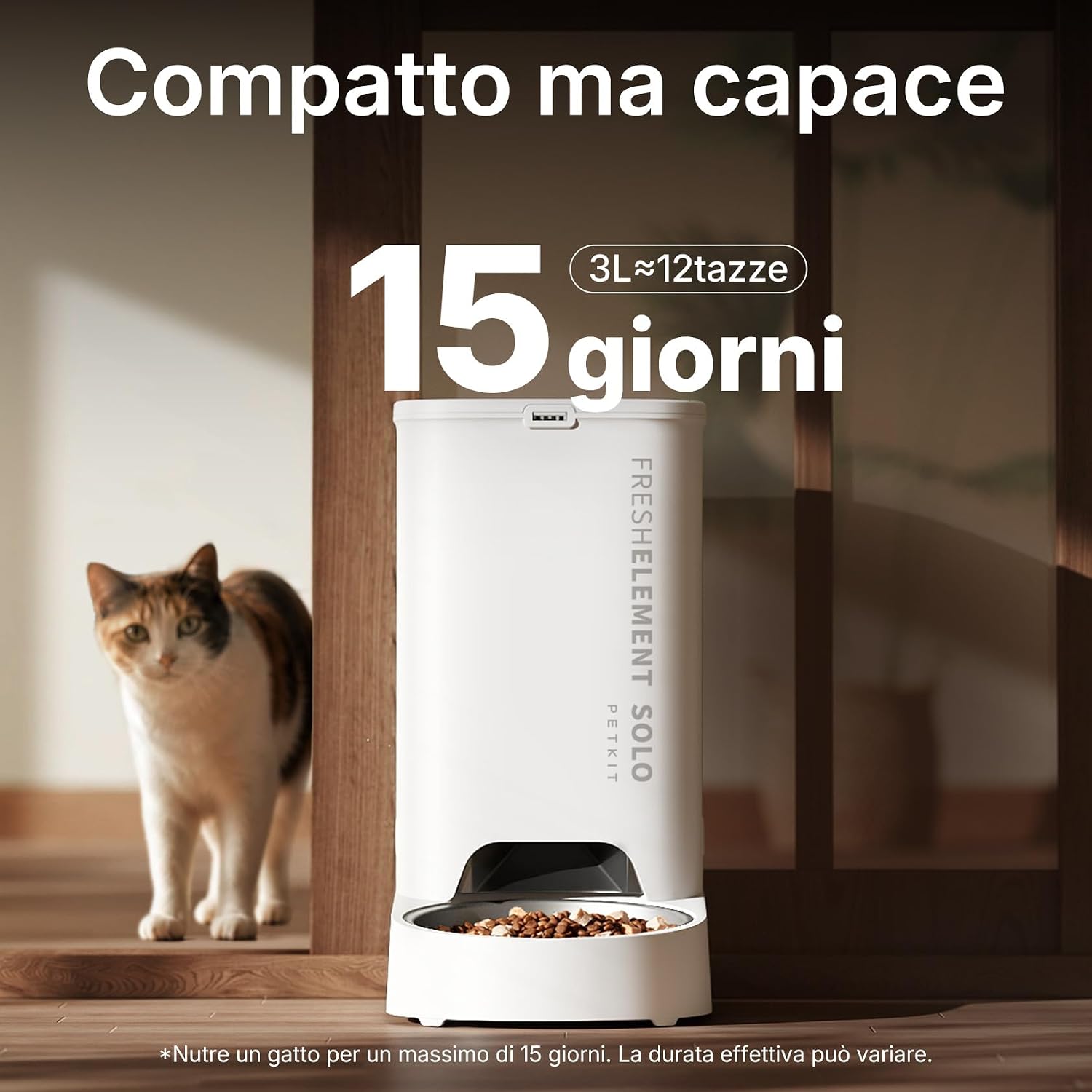 Thumbnail 6 de PETKIT Distributore Automatico Cibo per Gatti (3L) e Cani (2.4G WiFi) con Ciotola in Acciaio inox 304 e Fresh Lock