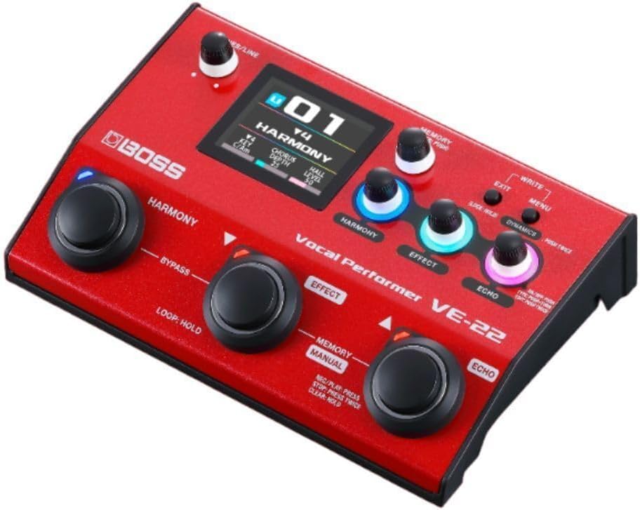 Detalle 2 de BOSS VE-22 Vocal Performer Vocal Effects Processor with Harmony, Doubling & USB-C