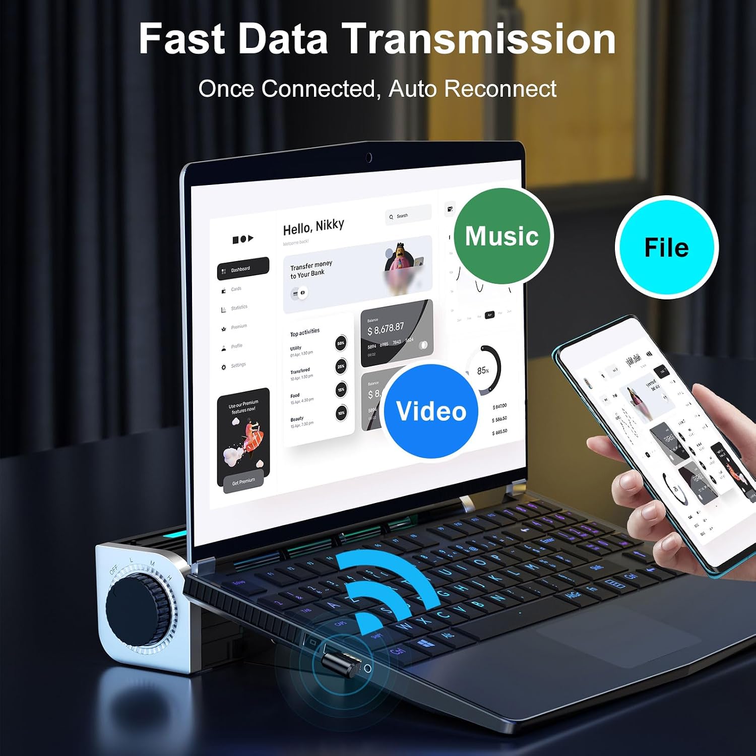 Detalle de Bluetooth 5.3 USB Adapter