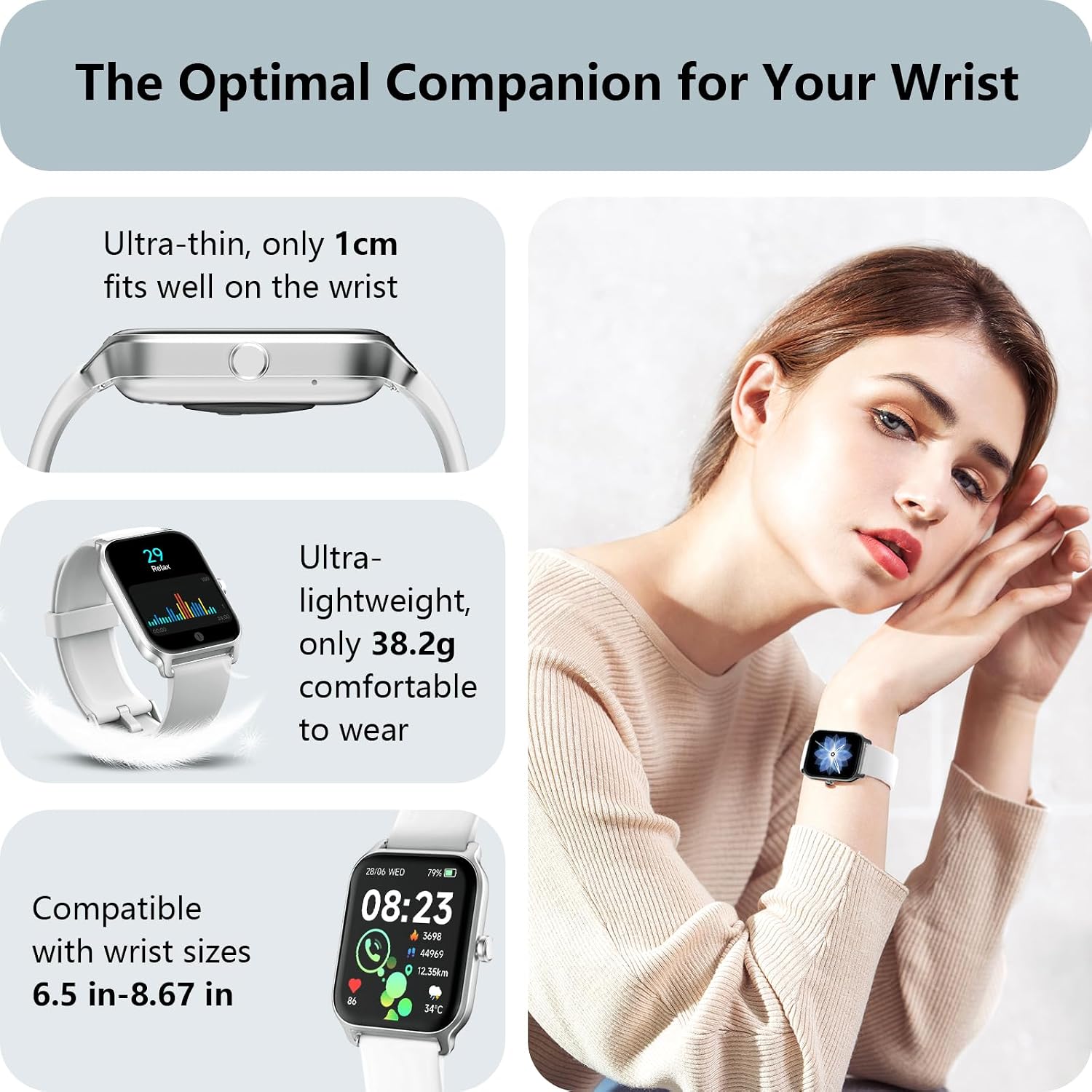 Detalle 2 de Answer Smart Watch 1.8" HD screen with Alexa