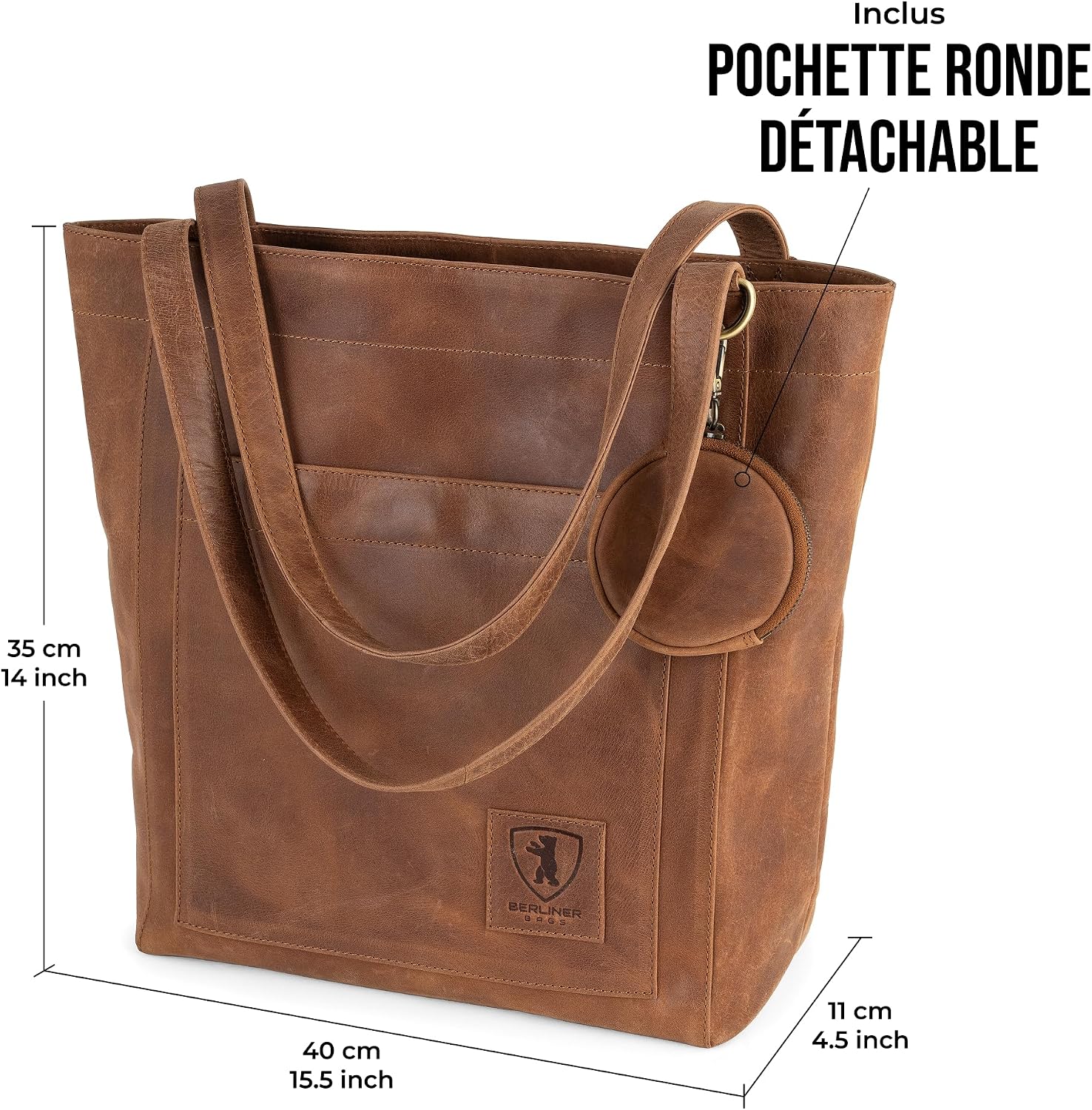 Thumbnail 6 de Berliner Bags Seville Grand Sac Cabas 35×40×11 cm
