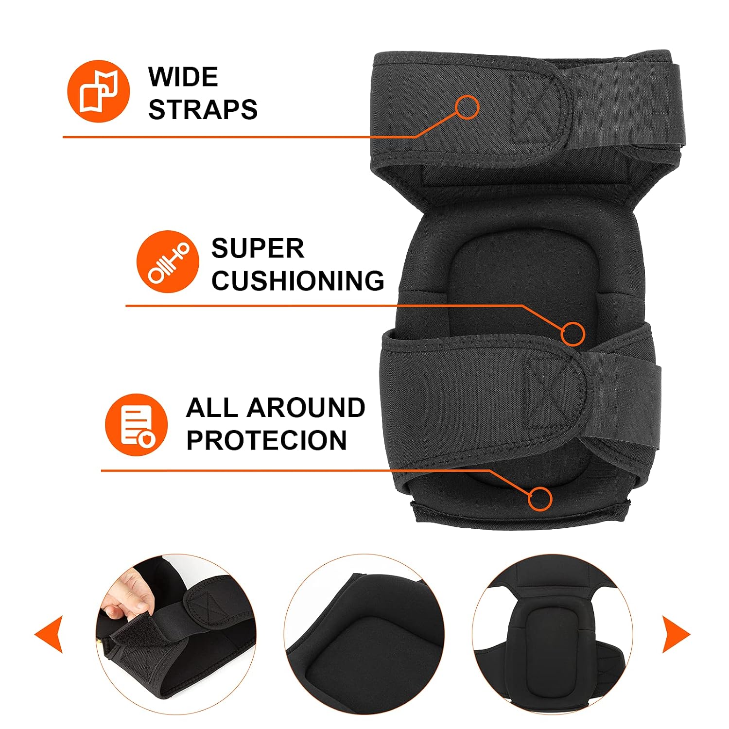 Detalle de IPSXP Professional Knee Pads with Double Gel Cushion
