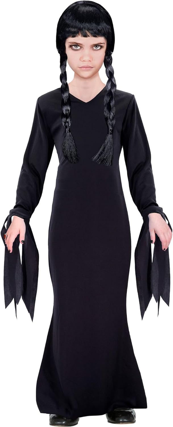 Thumbnail 2 de WIDMANN MILANO Party Fashion Dark Girl Kinderkostüm (langes schwarzes Kleid) – Gothic-Look für Halloween & Karneval